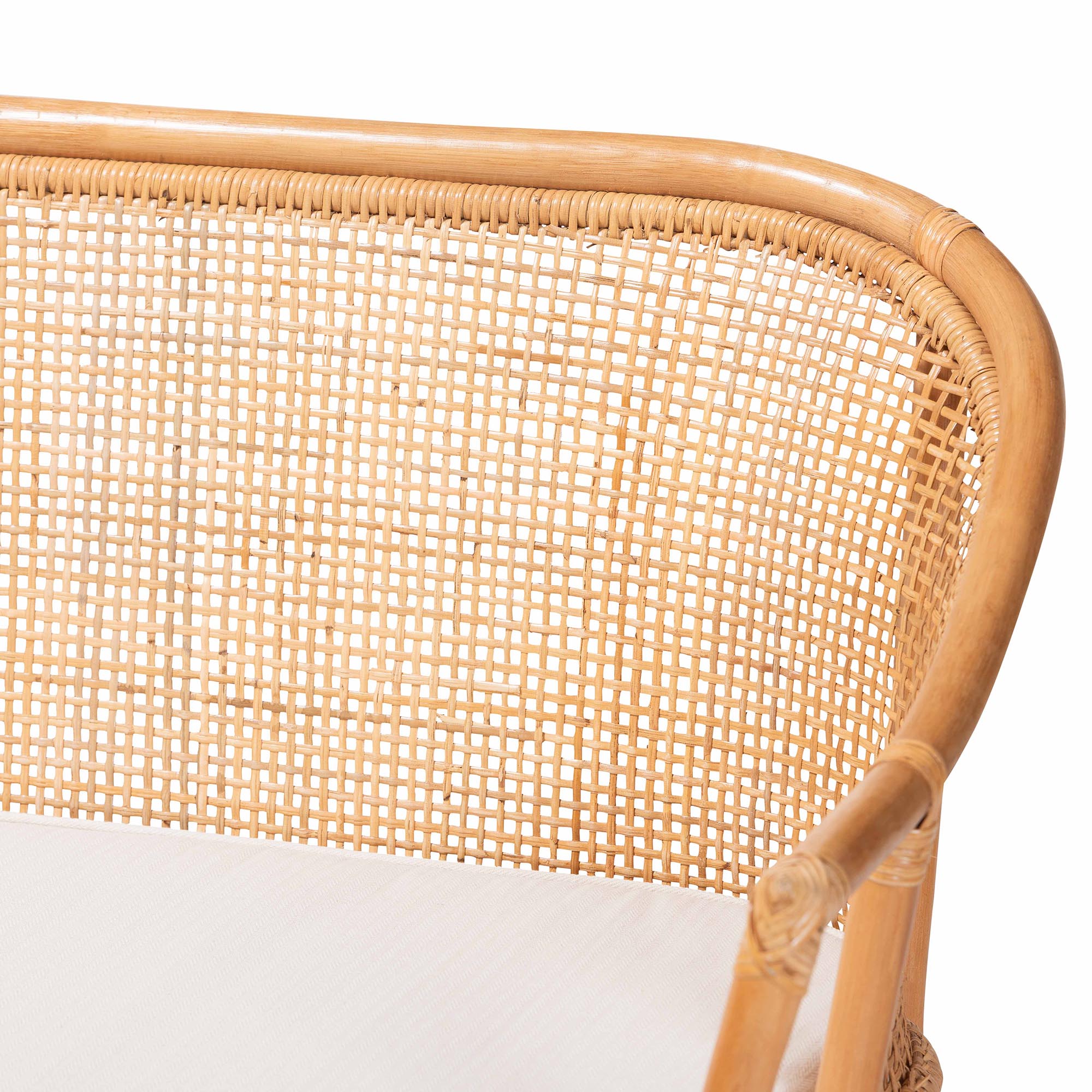 bali & pari Adede 2-Piece Natural Rattan Corner Bench Set - Handwoven Wicker L-Shaped Dining Nook Seating with Cushions, Boho Coastal Style Banquette for Kitchen, Dining or Sunroom