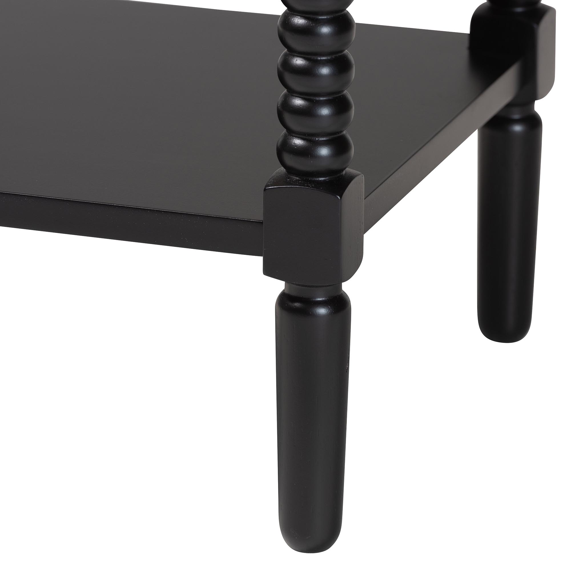 Baxton Studio Braith Farmhouse Black Spindle Wood 1-Drawer Nightstand
