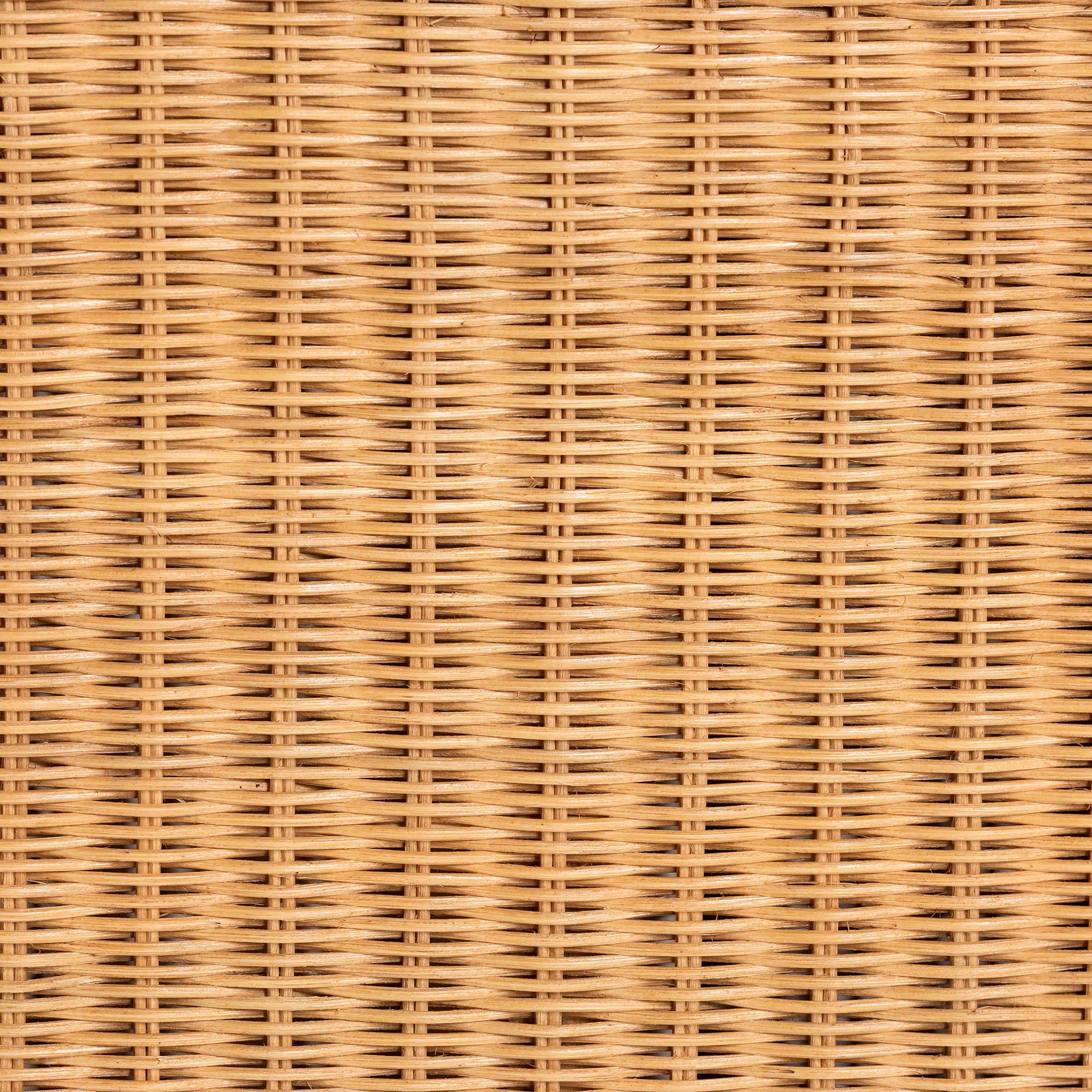 bali & pari Chica Scalloped Natural Rattan Console Table with Drawer - Handwoven Wicker Accent Table with Flared Skirt, Coastal Boho Style for Entryway or Living Room, Rectangle