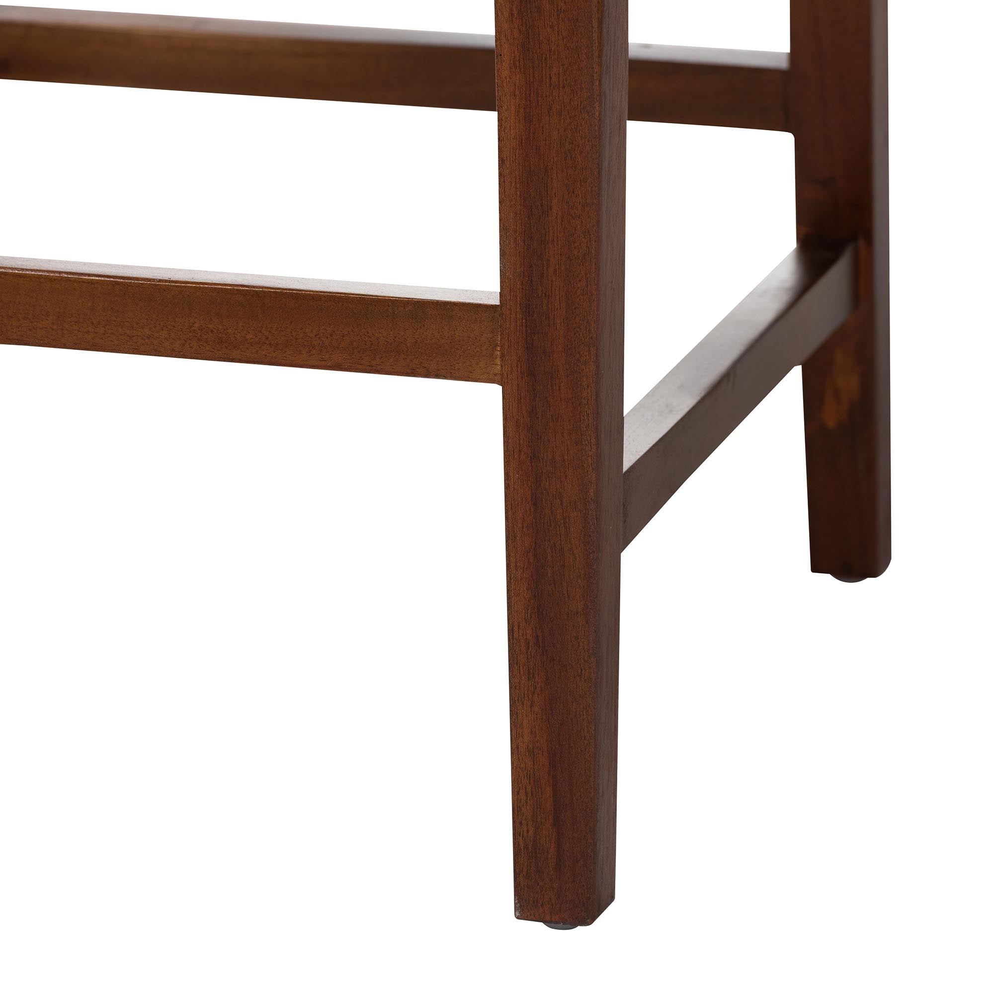 bali & pari Alise Handwoven Seagrass Counter Stool with Mahogany Wood Frame - Counter-Height Chair with Woven Back and Seat for Kitchen Island or Home Bar, Earthy Brown