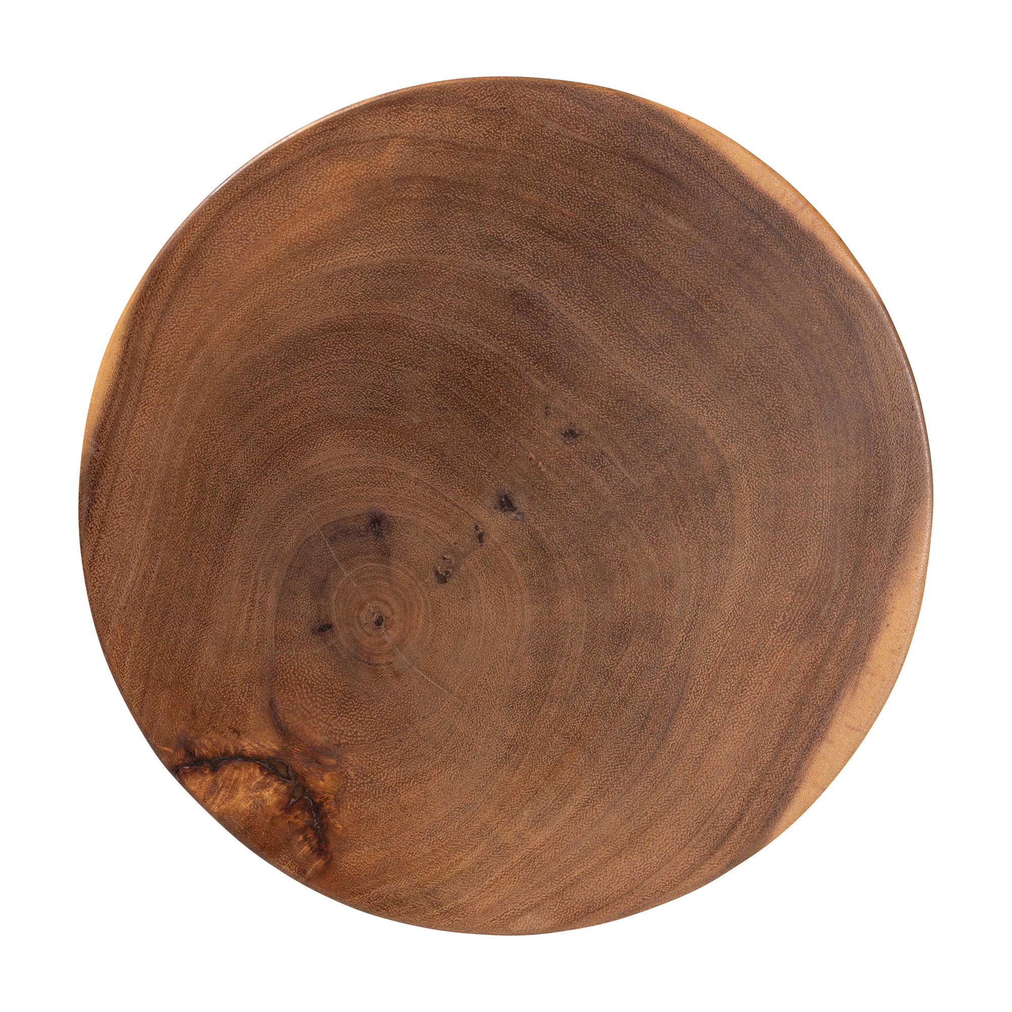 bali & pari Bancroft Solid Suar Wood Side Table - Handcrafted Sculptural End Table with Hourglass Design, Modern Boho Style for Living Room or Bedroom