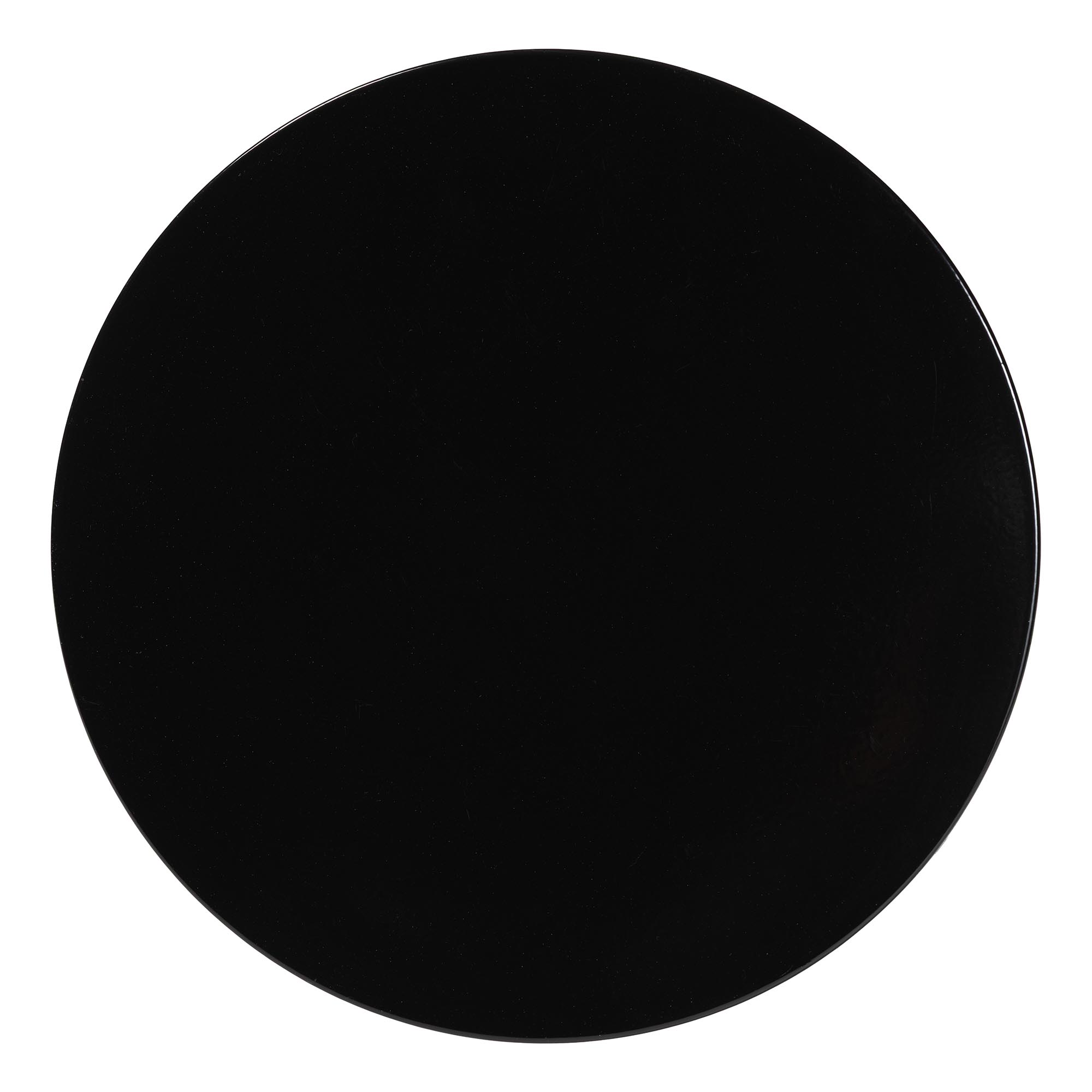 Baxton Studio Ulmer Metal Scalloped Side Table - Modern Round Accent Table for Indoor or Semi-Outdoor Use, Black