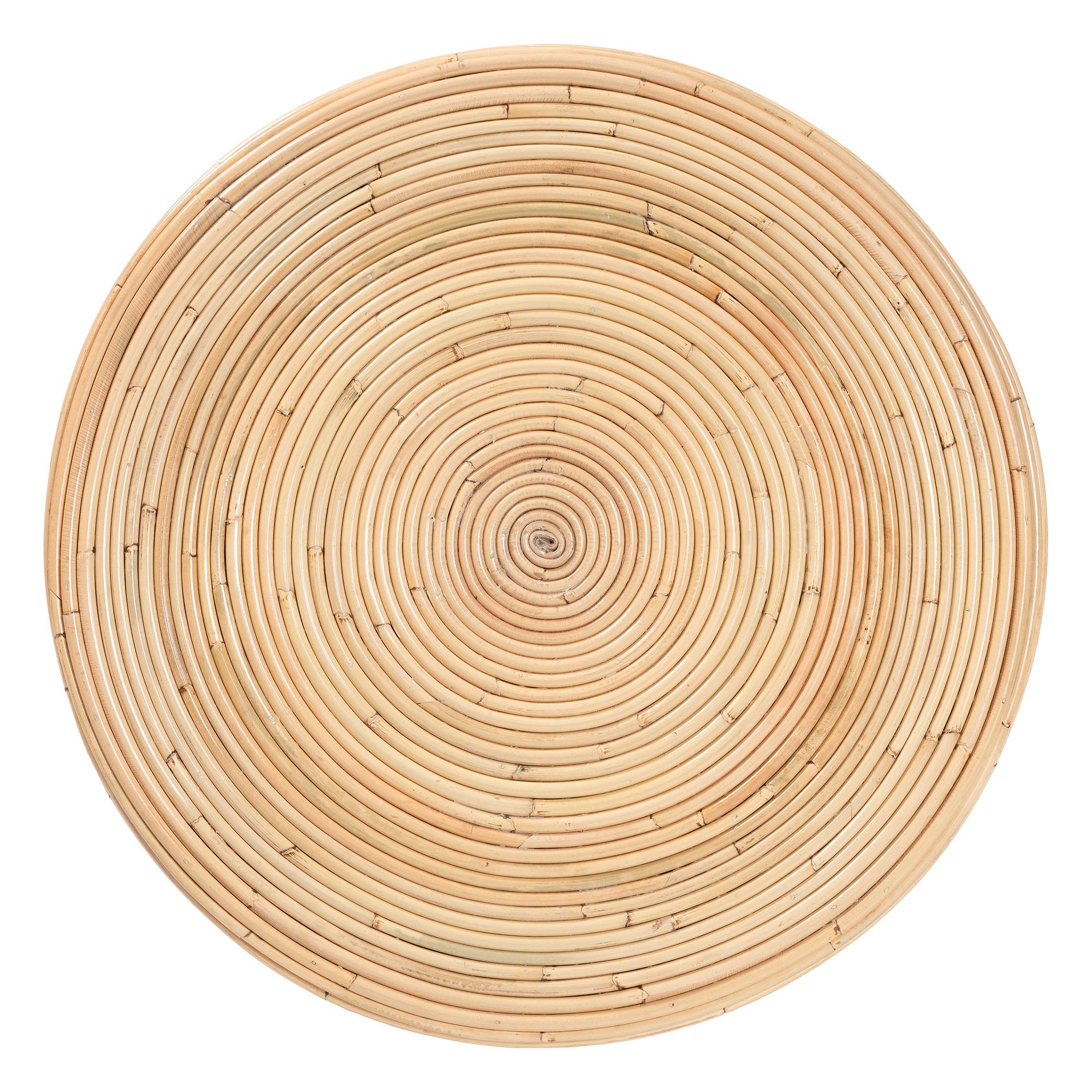 bali & pari Tokyo Laminated Natural Rattan Side Table -  Hourglass Accent Table with Modern Sculptural Design, Boho Chic Style for Living Room or Bedroom, Natural