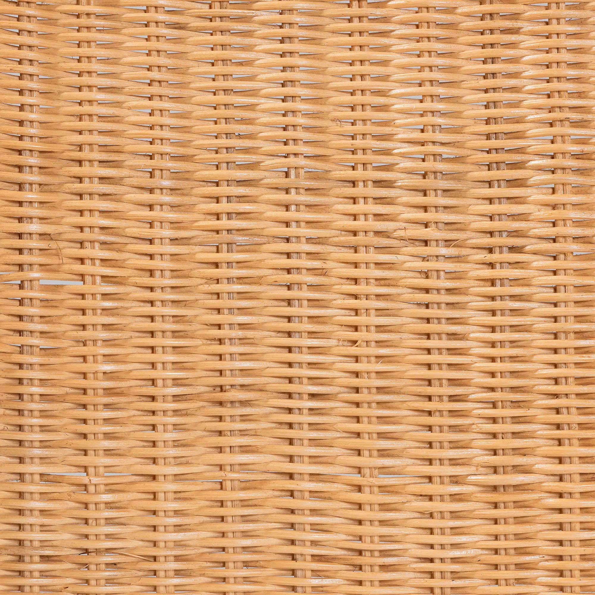 bali & pari Maya Natural Rattan Accent Chair - Hand Woven Wicker Dining Chair with Scalloped Skirt and Cushion, Coastal Boho Style Seating for Dining or Living Room, Light Honey
