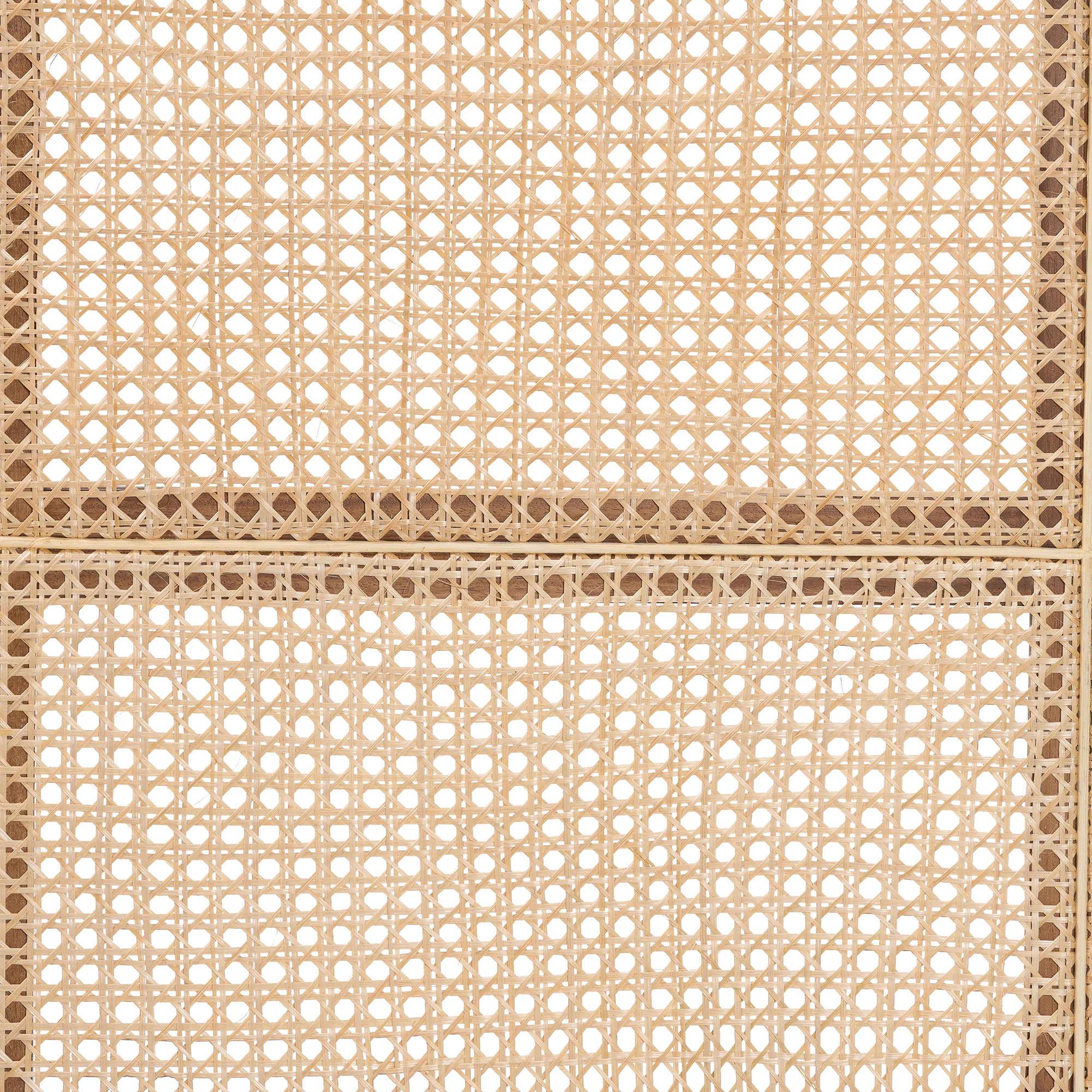 Baxton Studio Hermine Bamboo Woven Headboard - Solid Wood Bed Backrest Panel with Curved Top, Boho Coastal Bed Accent, Queen Size