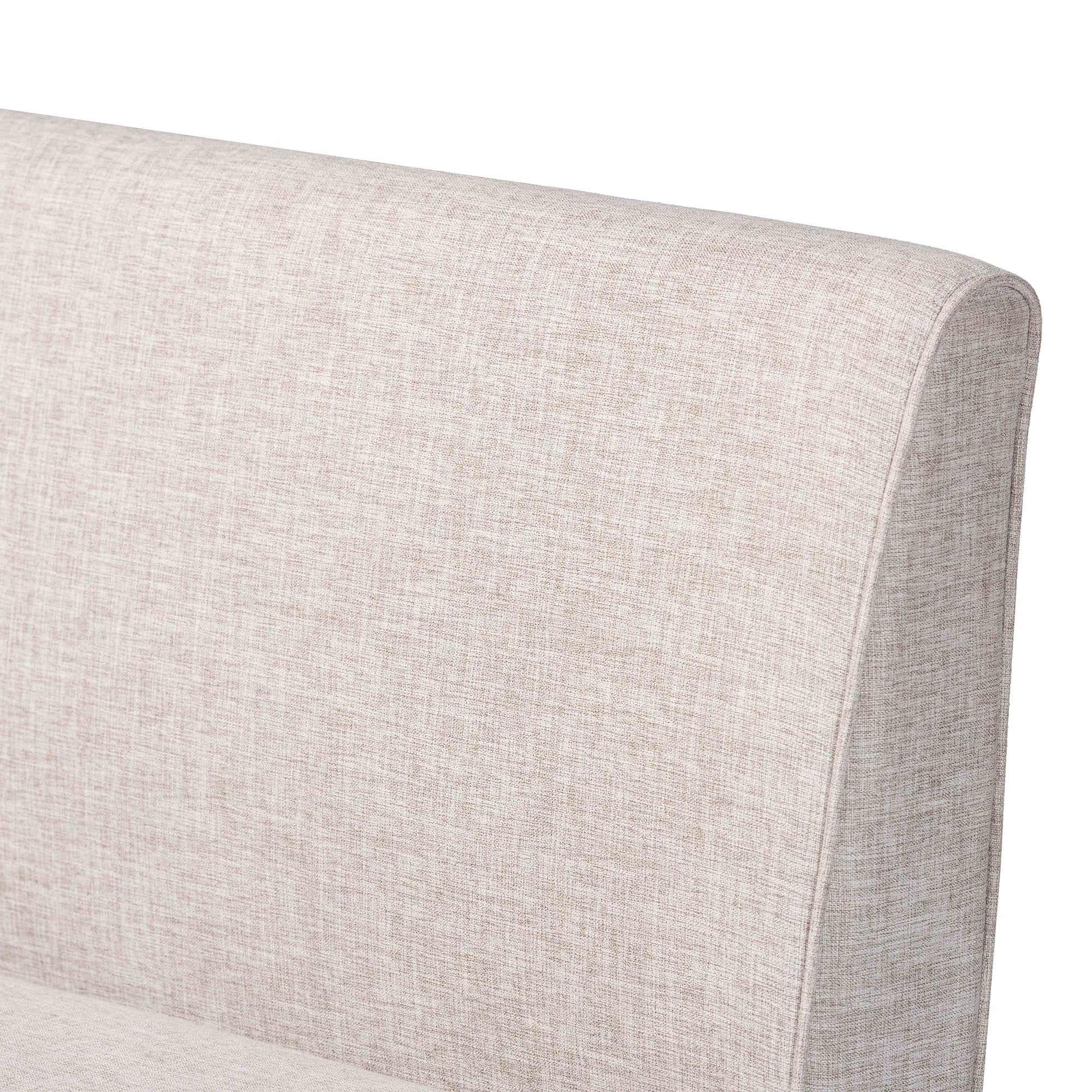 Baxton Studio Bryna 2-Piece Fabric Upholstered Dining Nook Bench Set - Corner Kitchen Banquette Seating with Skirted Base, L-Shaped Breakfast Nook for Small Spaces, Beige