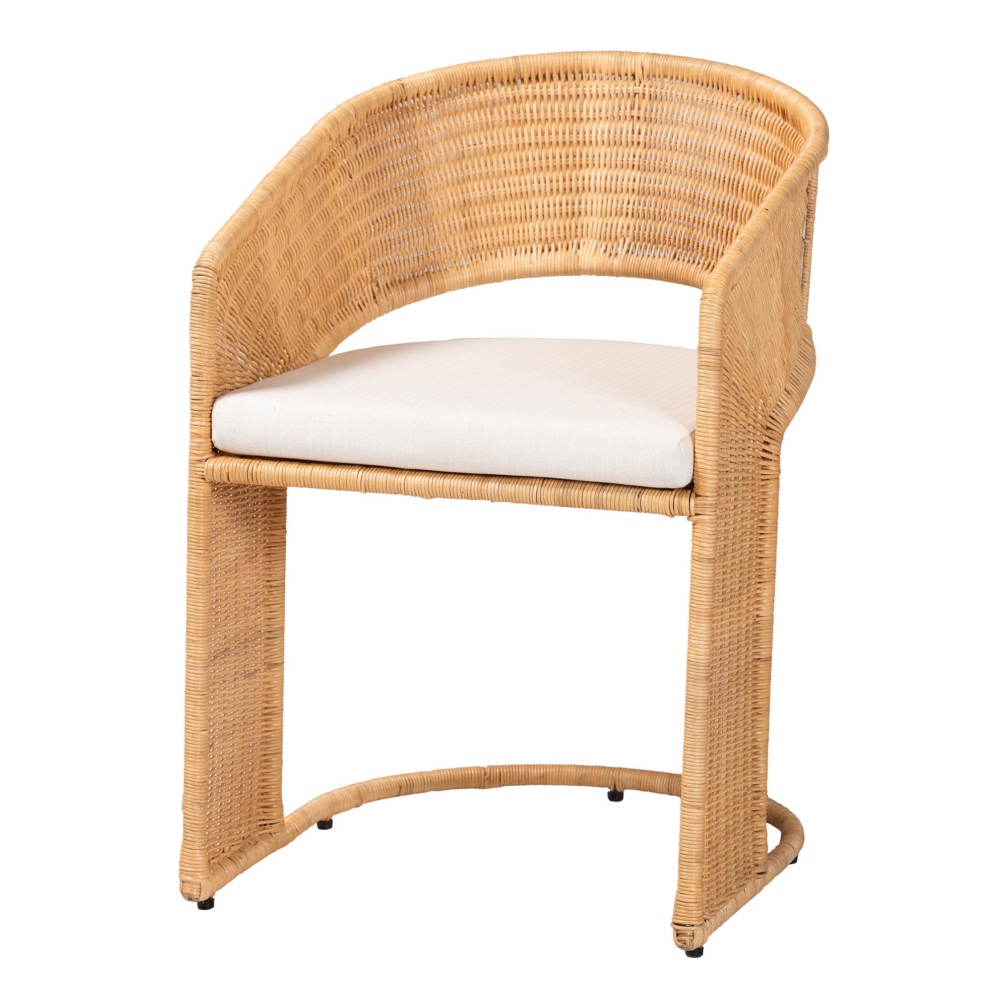 bali & pari Arisu Bohemian Light Honey Rattan 5-Piece Dining Set
