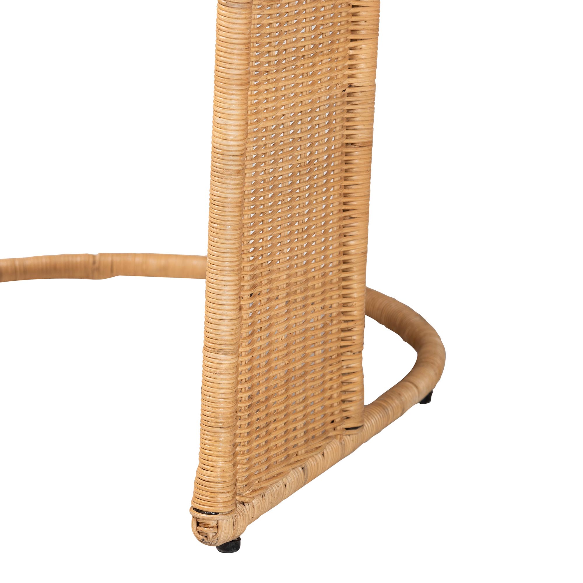 bali & pari Arisu Bohemian Light Honey Rattan 5-Piece Dining Set