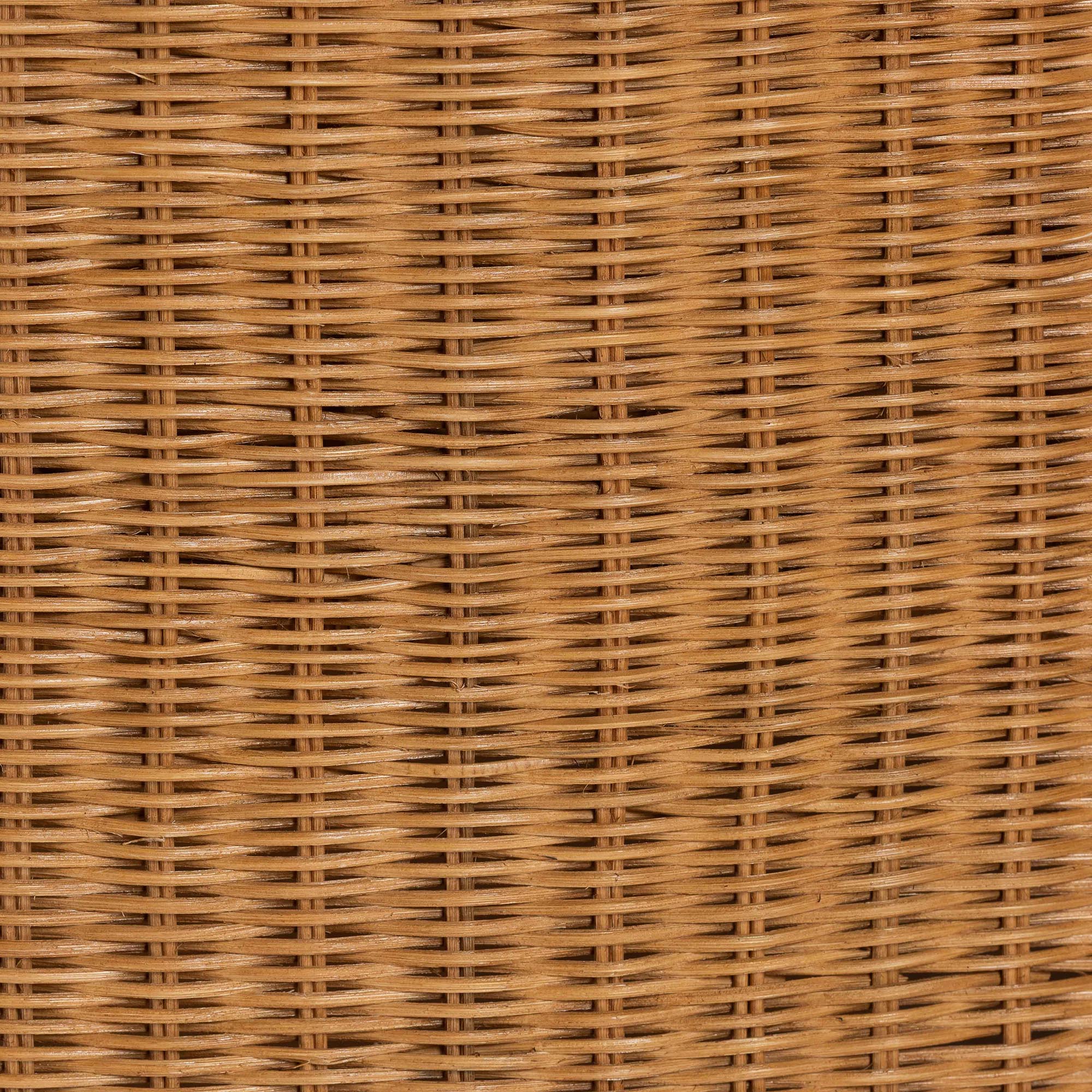 bali & pari Carina Natural Rattan Sofa with Cushion - Handwoven 3-Seater Couch with U-Shaped Sculptural Frame and Deep Seating for Boho, Coastal, or Tropical Living Spaces