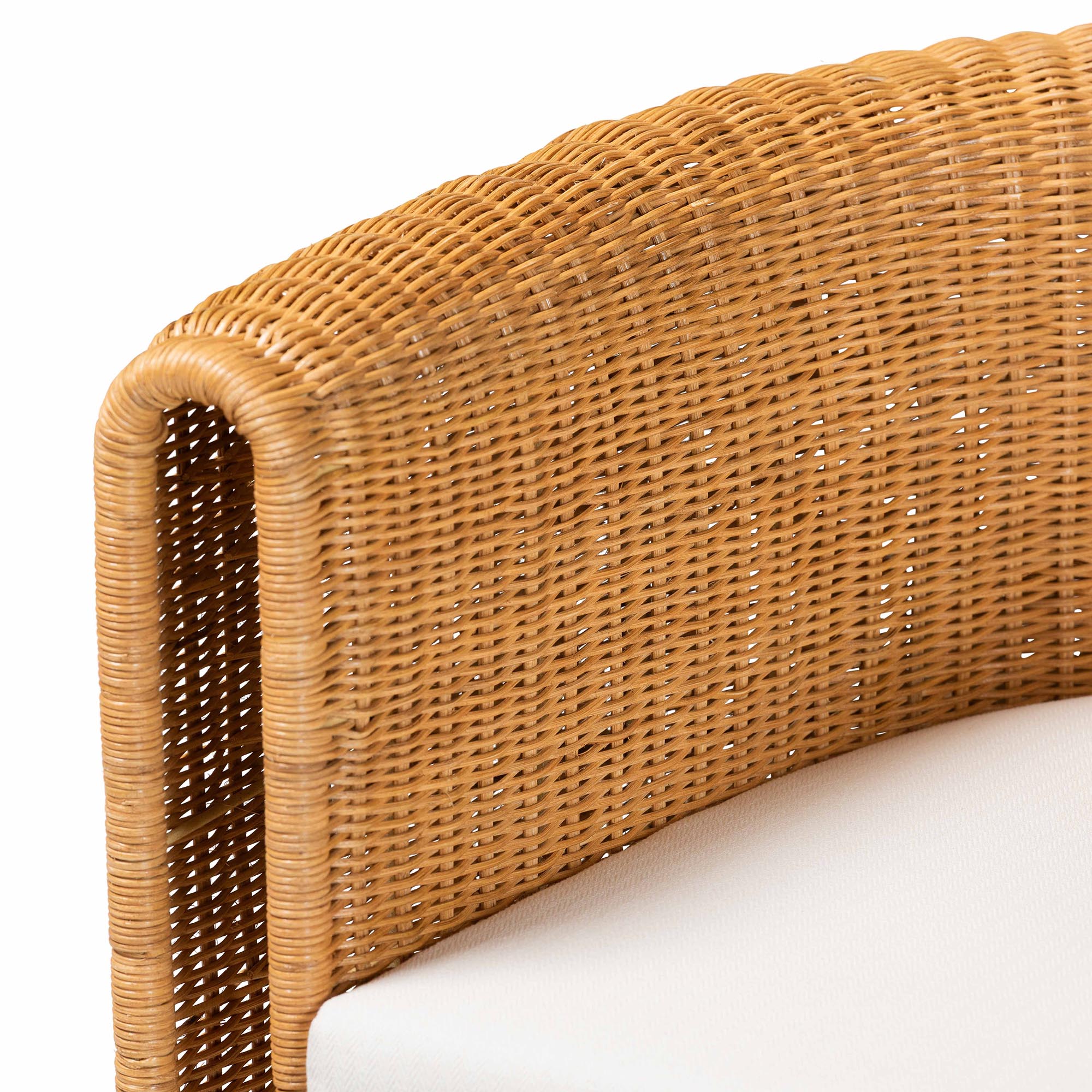 bali & pari Amaya 5-Piece Round Rattan Dining Set - Handwoven Wicker Pedestal Table and 4 Barrel Chairs with Cushion, Coastal Kitchen or Sunroom Furniture