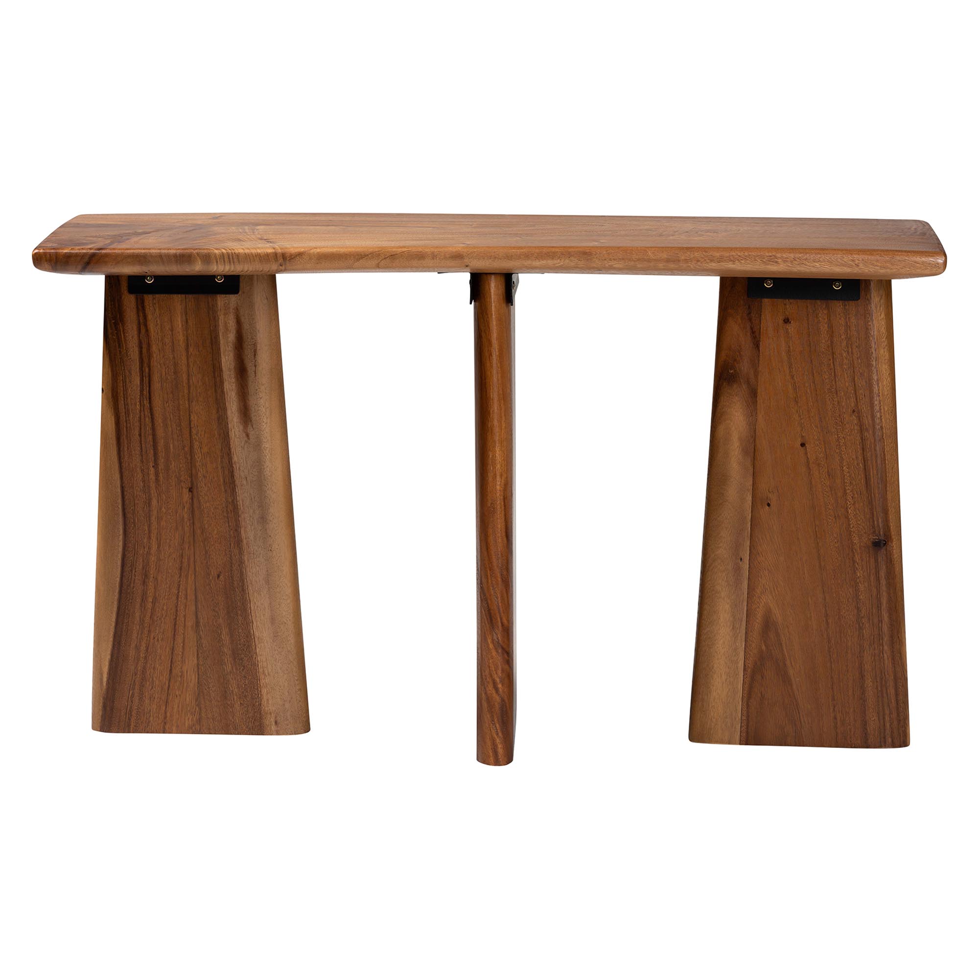 bali & pari Caruso Suar Wood Console Table - Live Edge Statement Table for Entryway or Living Room