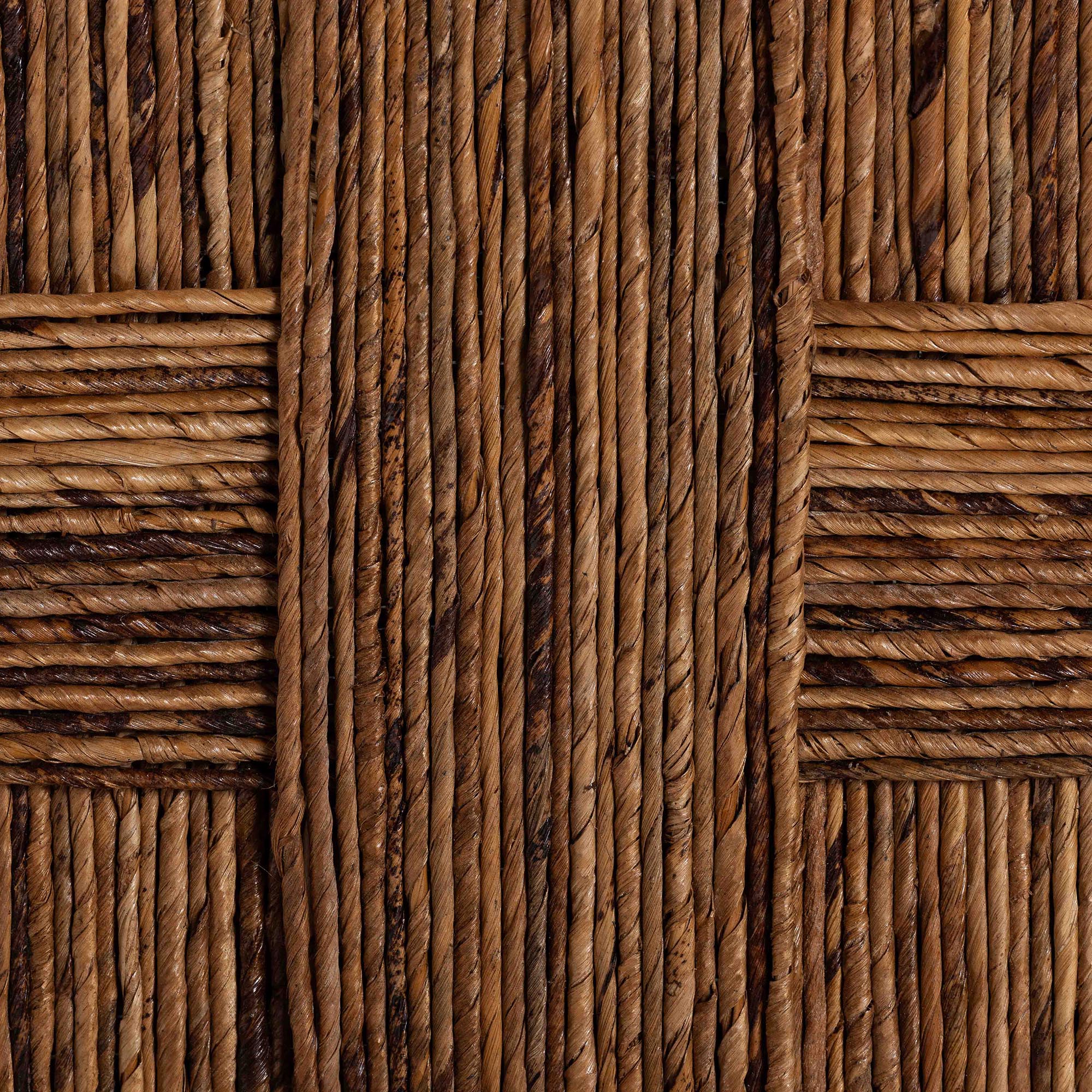 bali & pari Chabela Handwoven Seagrass Dining Chair Set of 2- Solid Mango Wood Frame with Woven Seat and Backrest, Rustic Boho Style Kitchen or Dining Room Seating, Brown