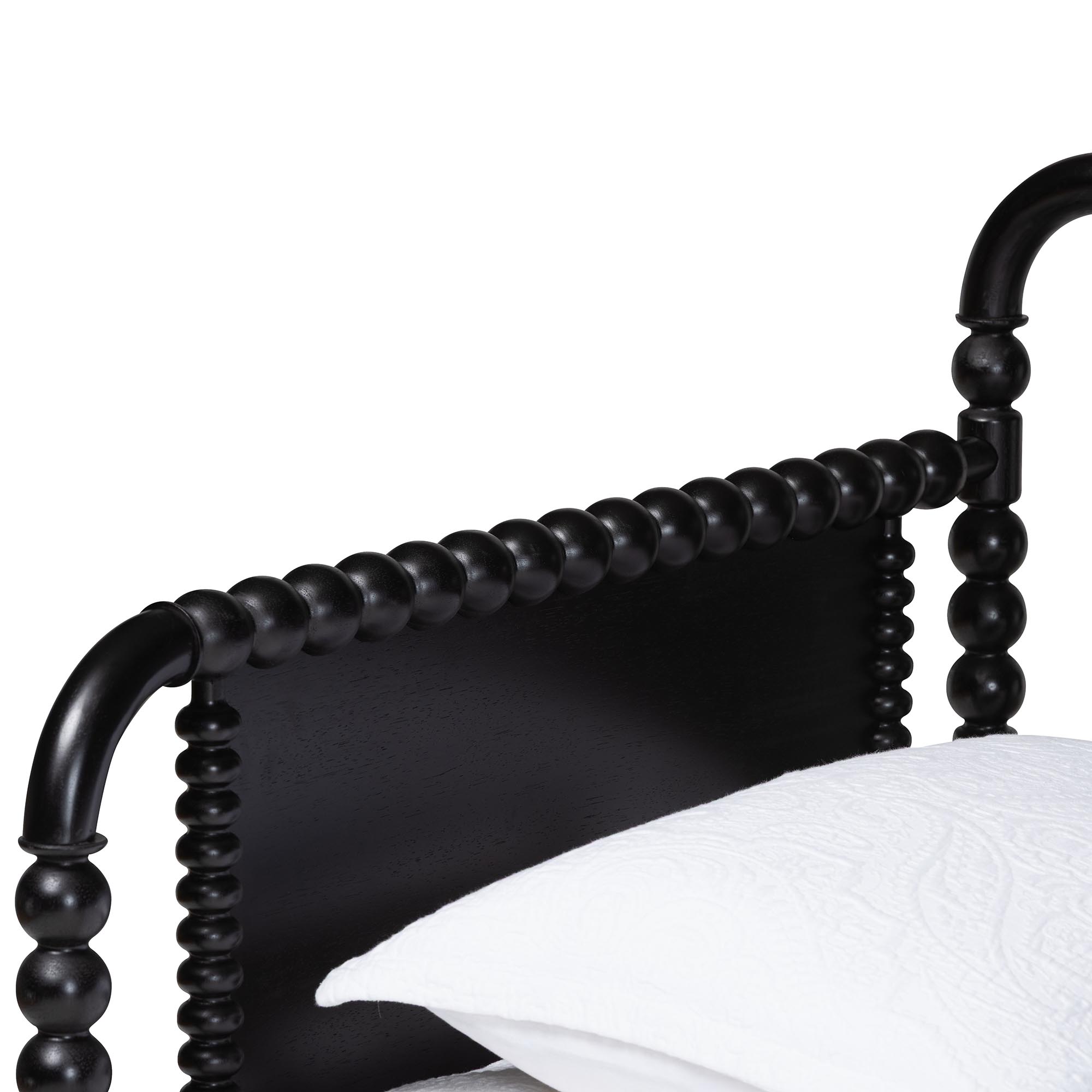 Baxton Studio Lucera Bobbin Daybed - Wooden Spindle Bed Frame, Classic Style Sofa Bed for Bedroom or Guest Room, Twin, Black