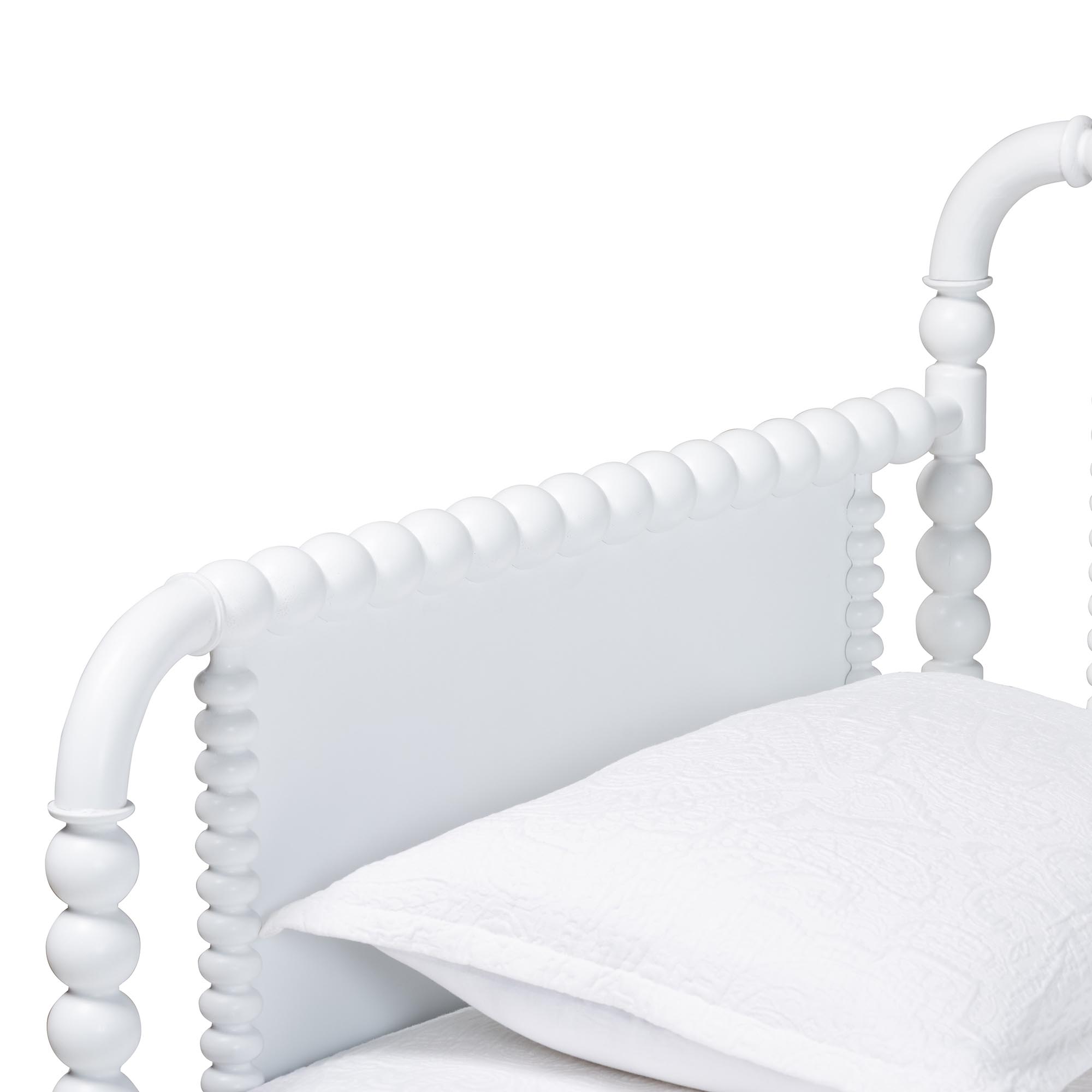 Baxton Studio Lucera Bobbin Daybed with Rolling Trundle - Wooden Bed Frame with Turned Spindle Detailing, Classic Style Sofa Bed for Bedroom or Guest Room, Twin, White