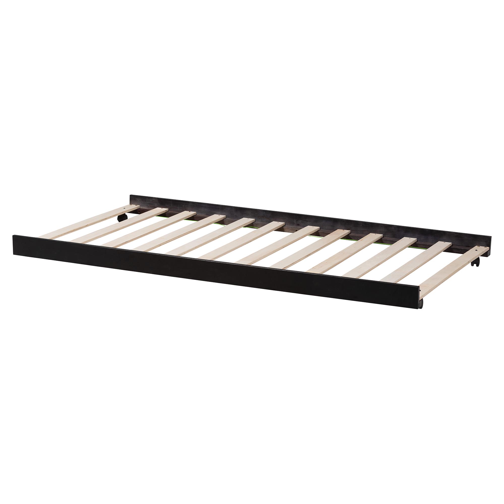Baxton Studio Lucera Trundle - Underbed Low-Profile Rolling Base for Daybeds and Guest Rooms, Twin, Black