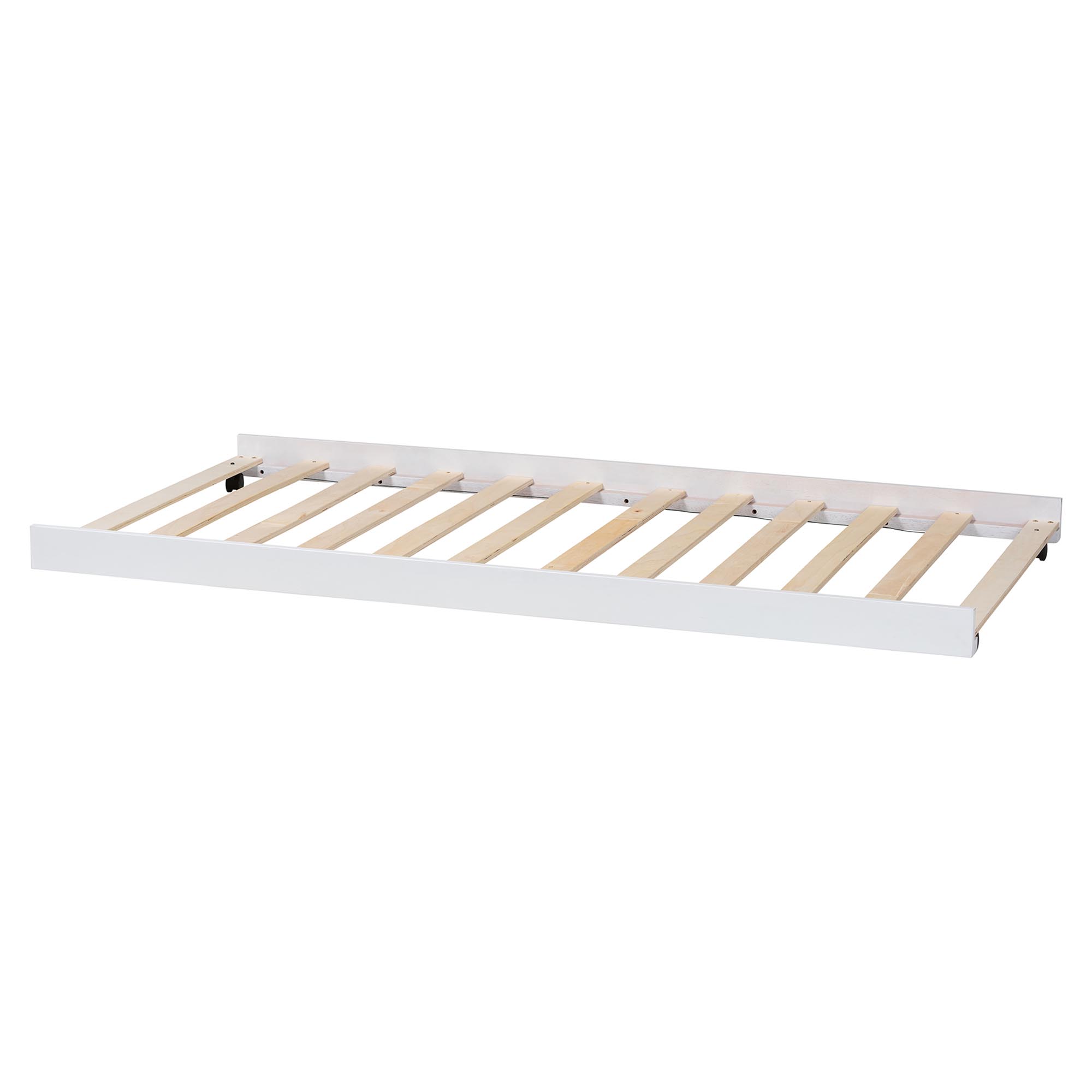 Baxton Studio Lucera Trundle - Underbed Low-Profile Rolling Base for Daybeds and Guest Rooms, Twin, White