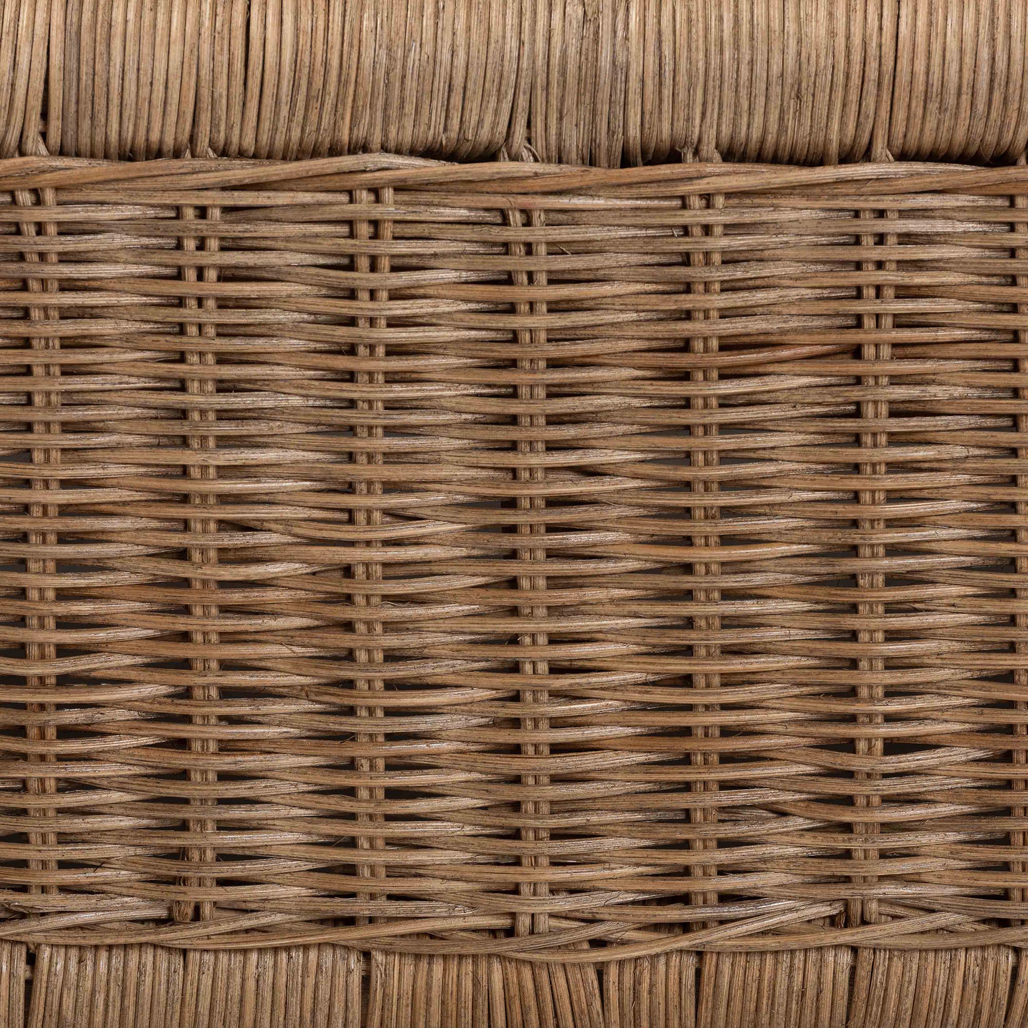 bali & pari Kalisha Natural Rattan Daybed with Cushions - Coastal Boho Indoor Lounge Sofa Bench for Living Room, Sunroom, or Bedroom Relaxation