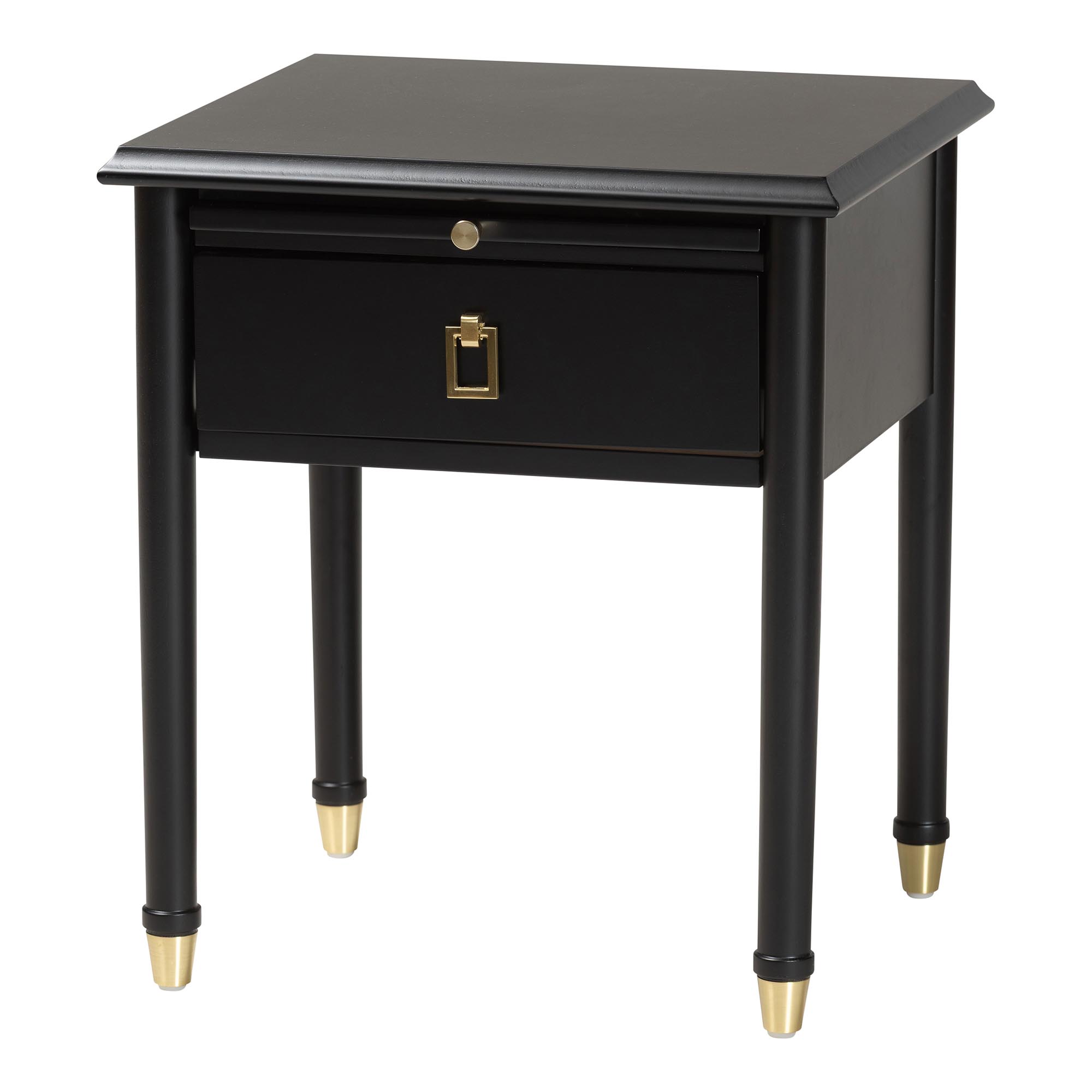 Baxton Studio Tamra Four-Poster Platform Bedroom Set - Black Wood Bed Frame with Matching Dresser, Chest and Nightstand, Modern Transitional Bedroom Furniture, King