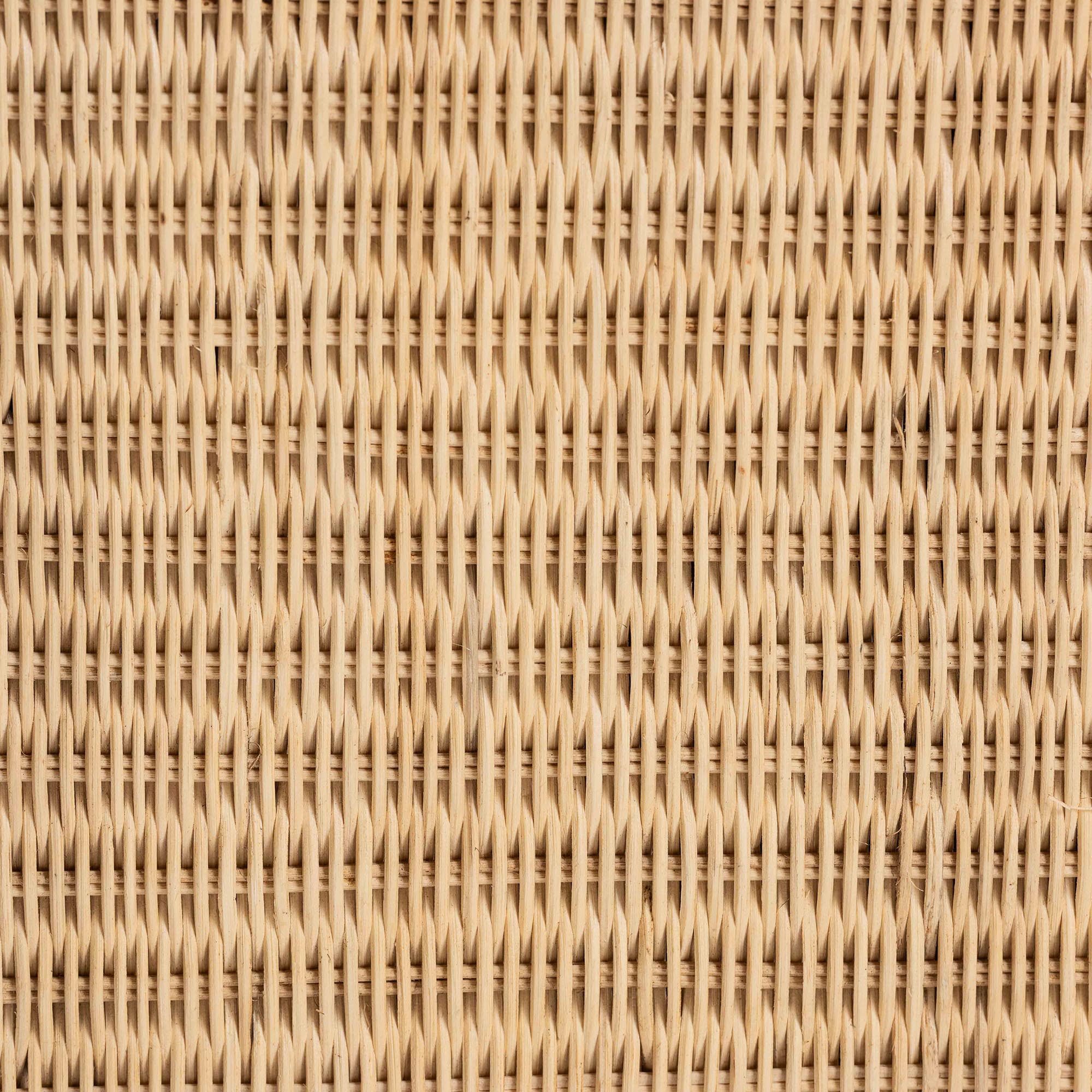 bali & pari Rotem Natural Rattan Ottoman with Cushion - Handwoven Wicker Pleated Skirt Accent Coffee Table or Extra Seating for Living Room or Sunroom, Large