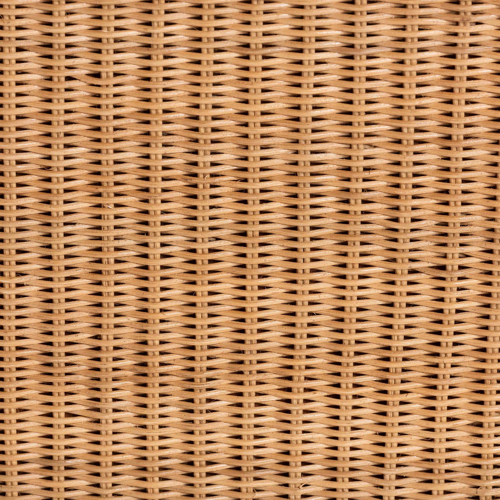 bali & pari Palm Scalloped Rattan Coffee Table - Handwoven Wicker Rectangle Accent Table for Living Room, Patio or Sunroom, Coastal Boho Style, Light Honey