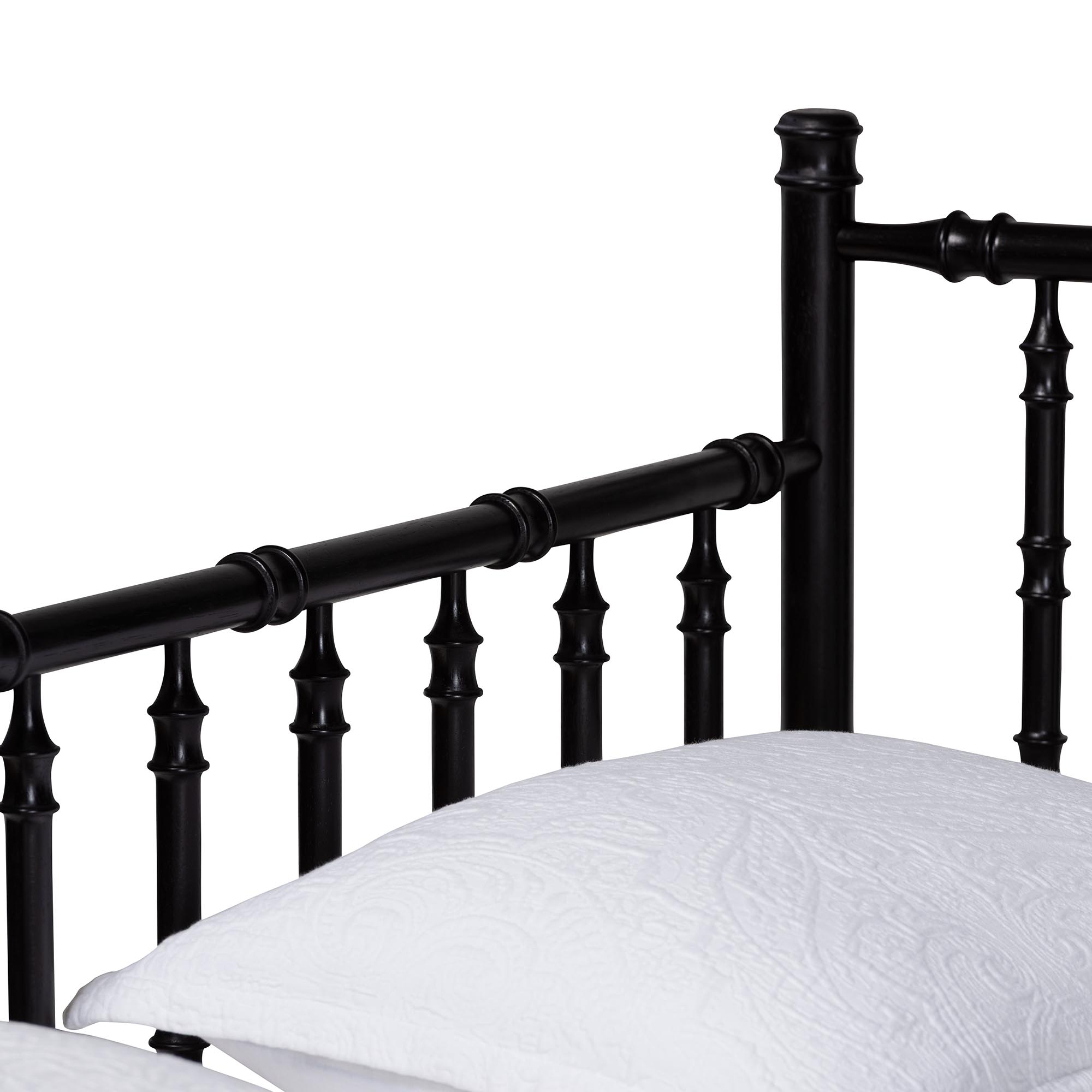Baxton Studio Marisela Twin-To-King Expandable Daybed - Wood Spindle Bed Frame with Bamboo-Inspired Posts, Modern Transitional Bedroom Furniture