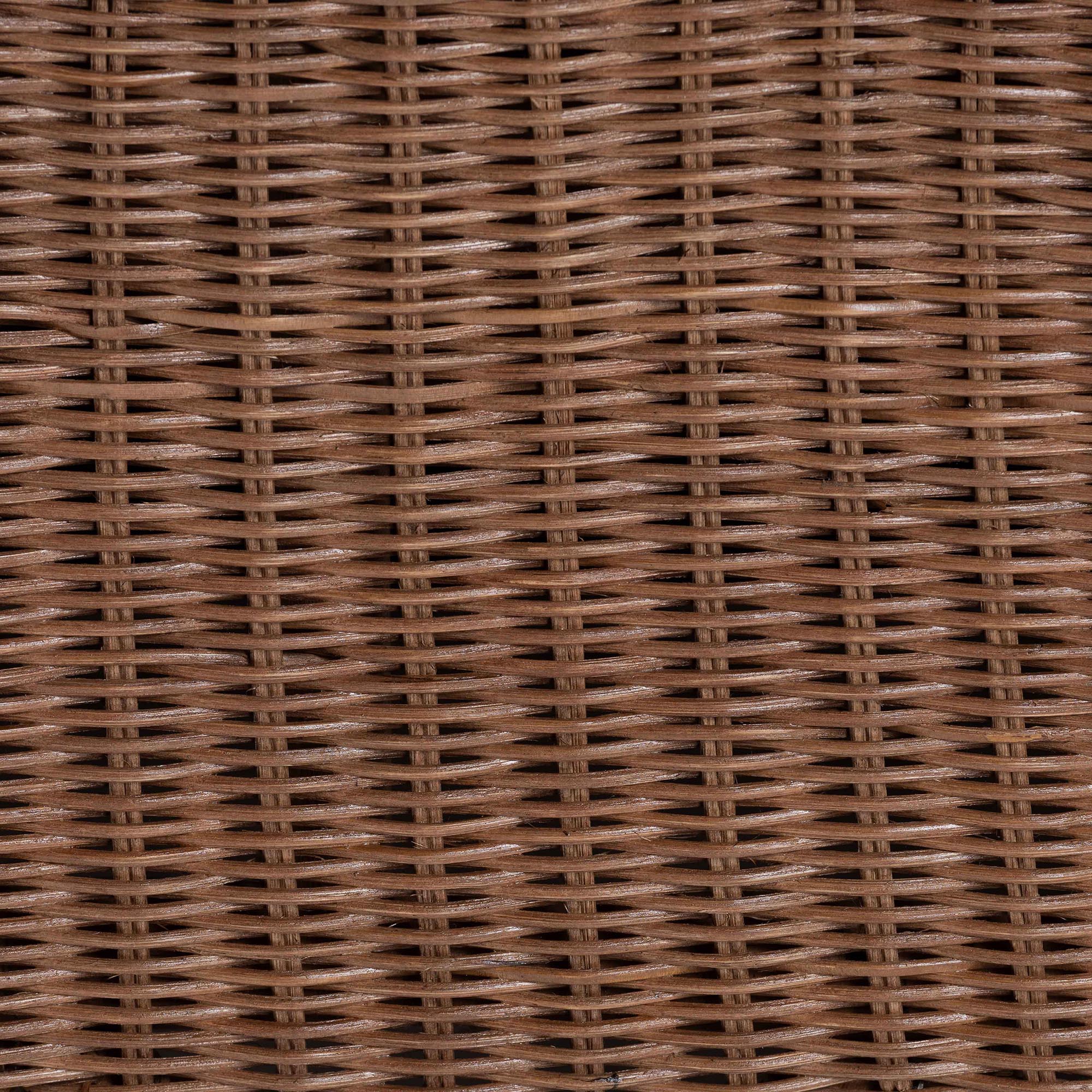 bali & pari Detta Natural Rattan Accent Chair - Handwoven Wicker Lounge Chair with Rolled Back and Scalloped Skirt Base, Boho Coastal Style for Sunroom or Sitting Area