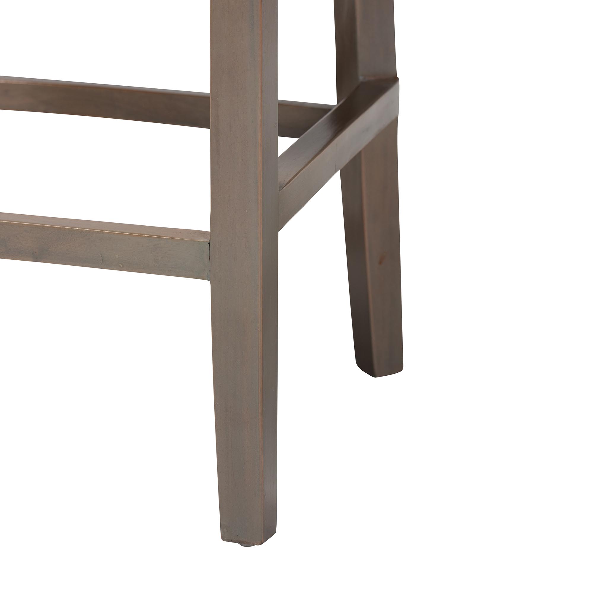 bali & pari Niesha Kubu Rattan Counter Stool with Cushion - Handwoven Wicker Accent Stool with Flared Arms Design for Kitchen Island