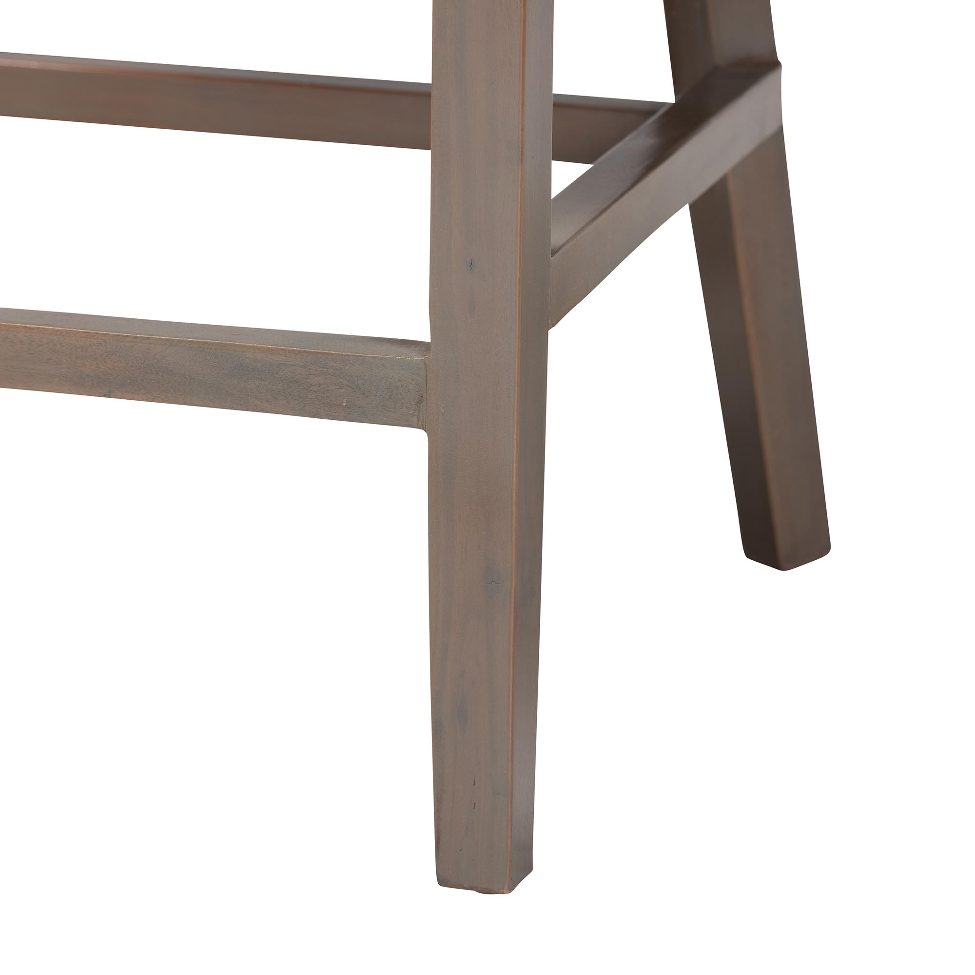 bali & pari Lara Kubu Rattan Counter Stool with Cushion - Handwoven Wicker Accent Stool with Wingback Design for Kitchen Island