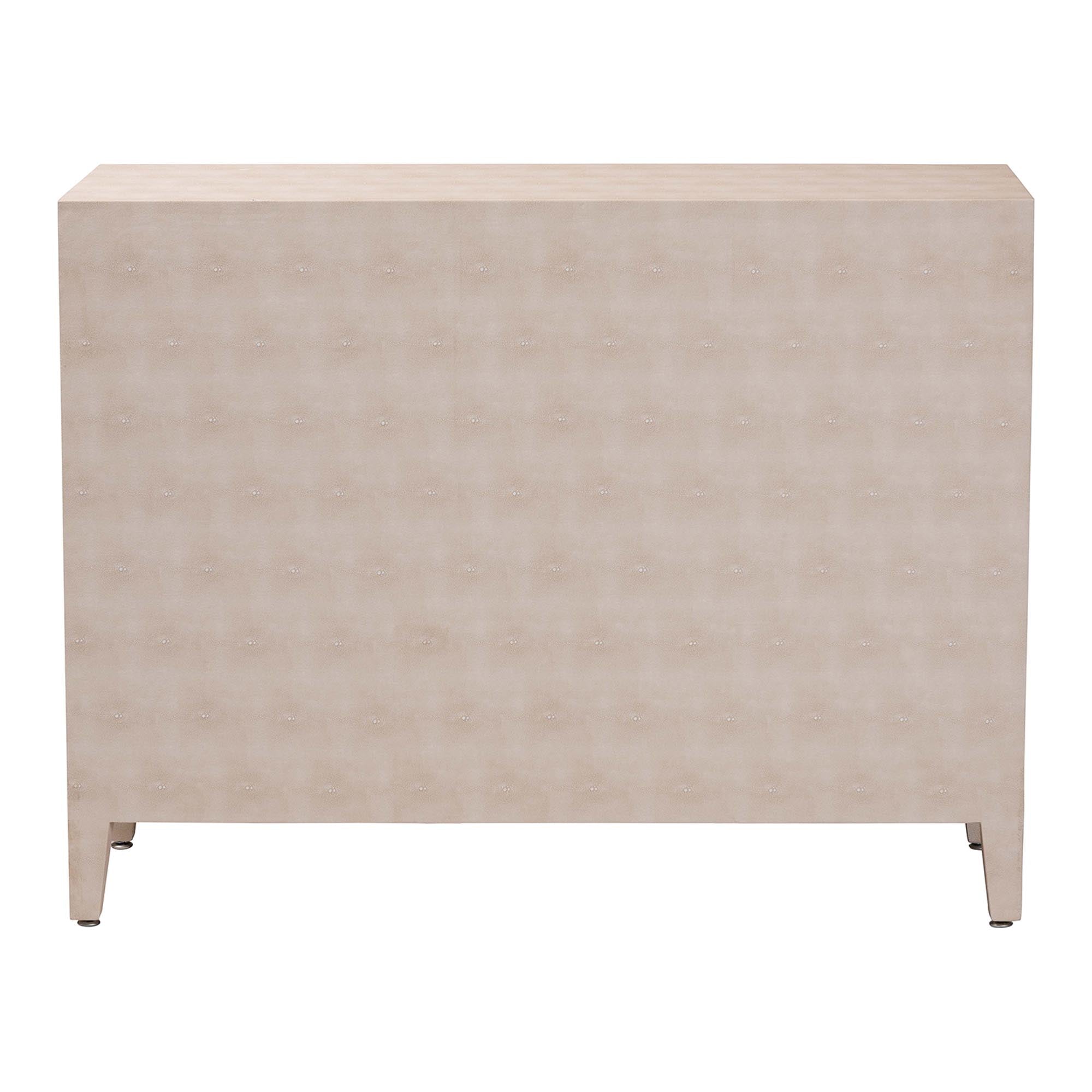 Baxton Studio Nira Faux Shagreen Storage Cabinet - Contemporary 2-Door Accent Sideboard with Sleek Metal Handles, for Entryway or Living Room