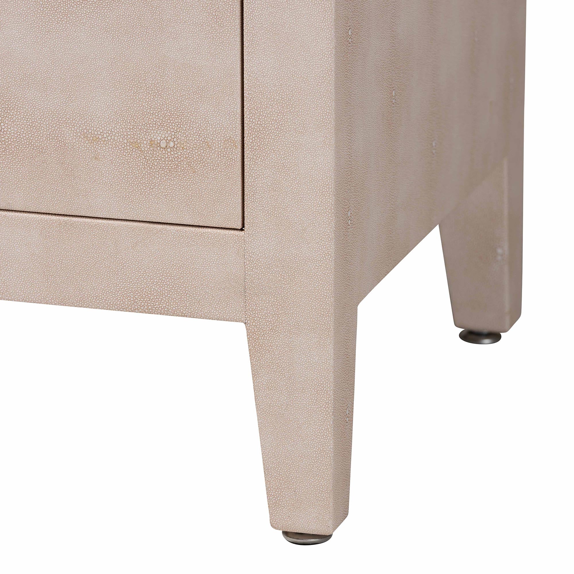 Baxton Studio Nira Faux Shagreen Storage Cabinet - Contemporary 2-Door Accent Sideboard with Sleek Metal Handles, for Entryway or Living Room