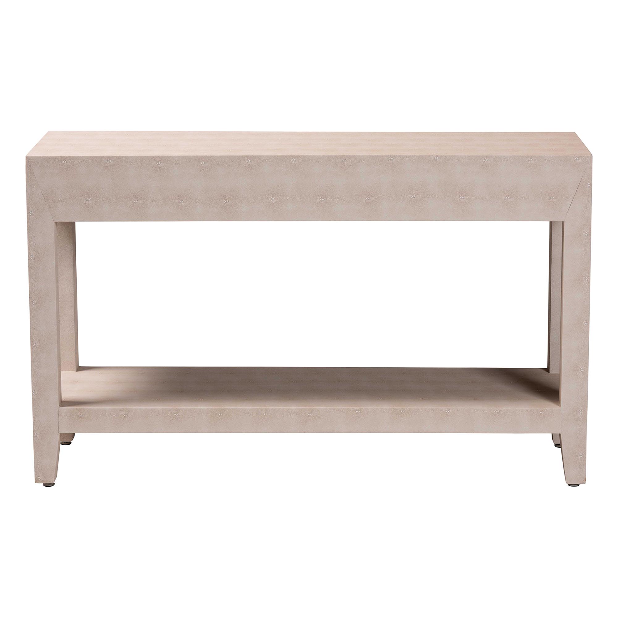 Baxton Studio Nira Faux Shagreen Console Table - Contemporary Accent Display Piece with 2 Drawers and Open Shelf, Storage Solution for Entryway or Living Room