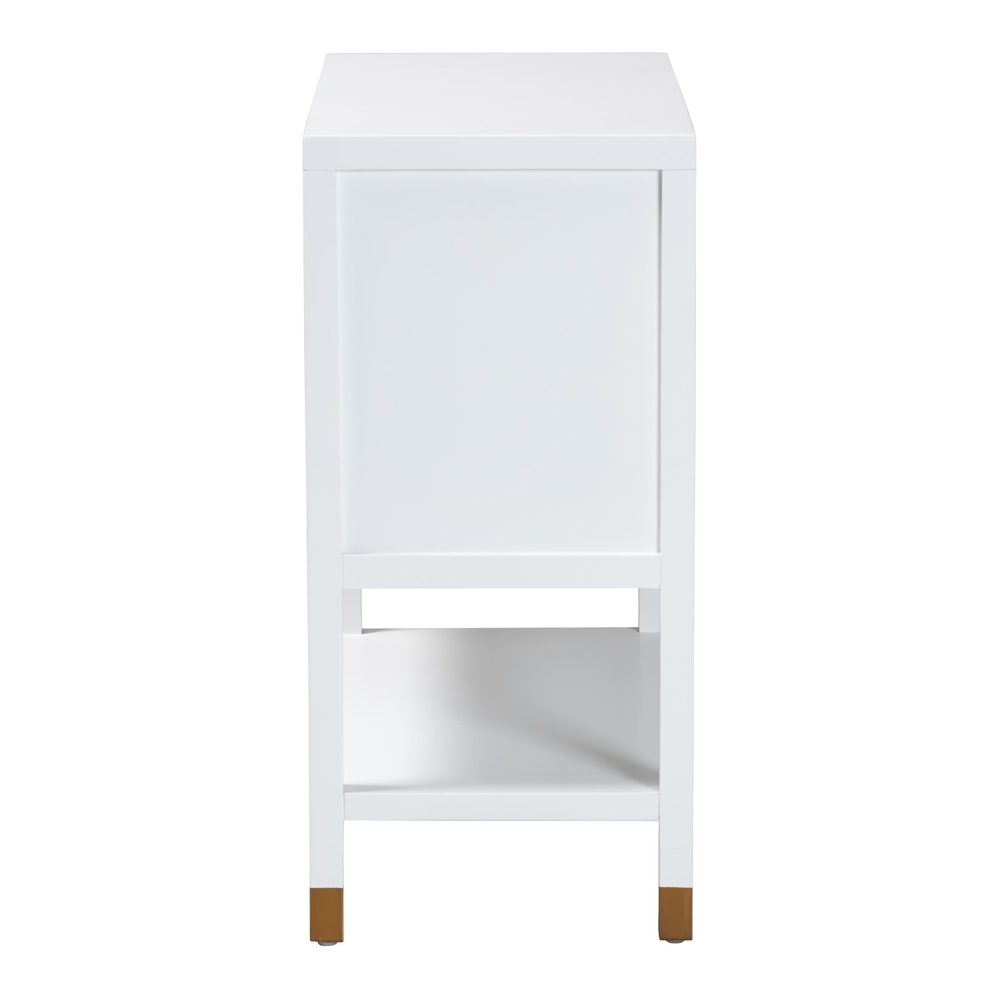 bali & pari Aiden Fluted Sideboard -  2-Door Accent Storage Cabinet with Open Shelf and Raised Legs, Compact Entryway or Dining Room Cabinet