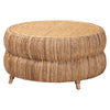 bali & pari Roma Rattan and Seagrass Coffee Table - Low Profile Boho Accent Table with Textured Design and Natural Finish, Handcrafted Rattan Centerpiece for Living Room or Lounge
