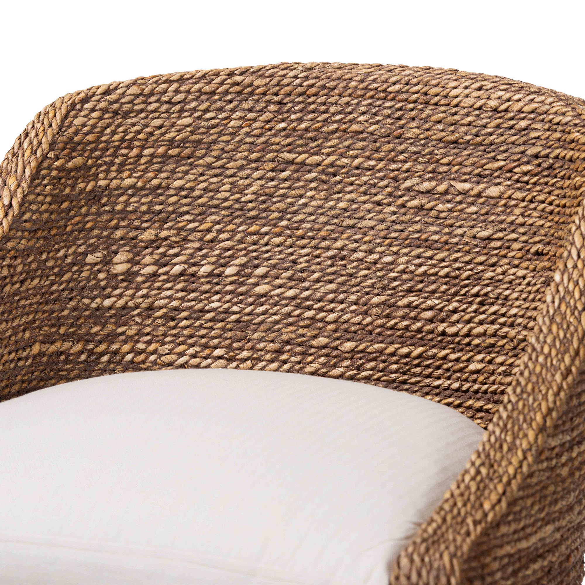 bali & pari Jasper Seagrass Counter Stool with Mahogany Wood Frame - Coastal Seating with Woven Wingback and Cushioned Seat for Kitchen Island or Breakfast Bar, Brown Wash