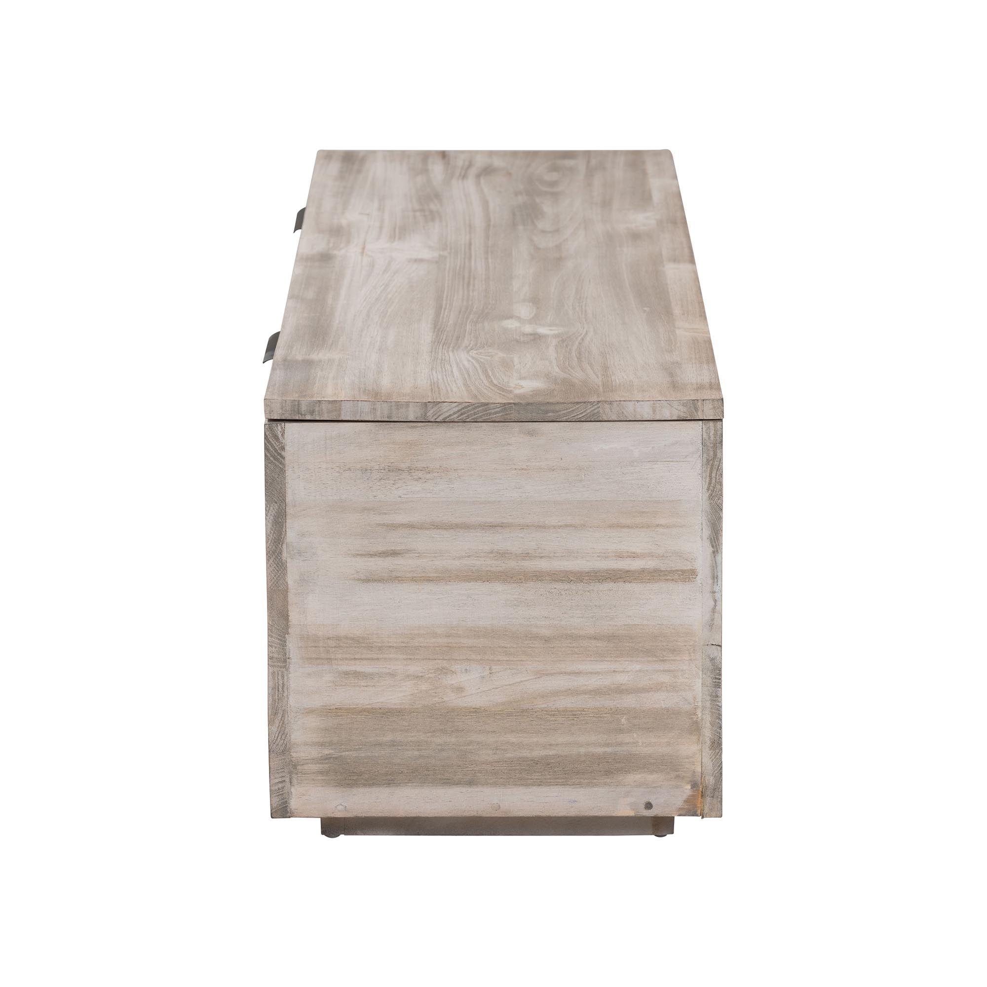 bali & pari Alvaro Wood Storage Trunk with Hinged Lid - Rectangular Blanket Chest and Bedroom Bench with Spacious Interior, Modern Farmhouse Storage Furniture for Entryway, Bedroom, or Living Room
