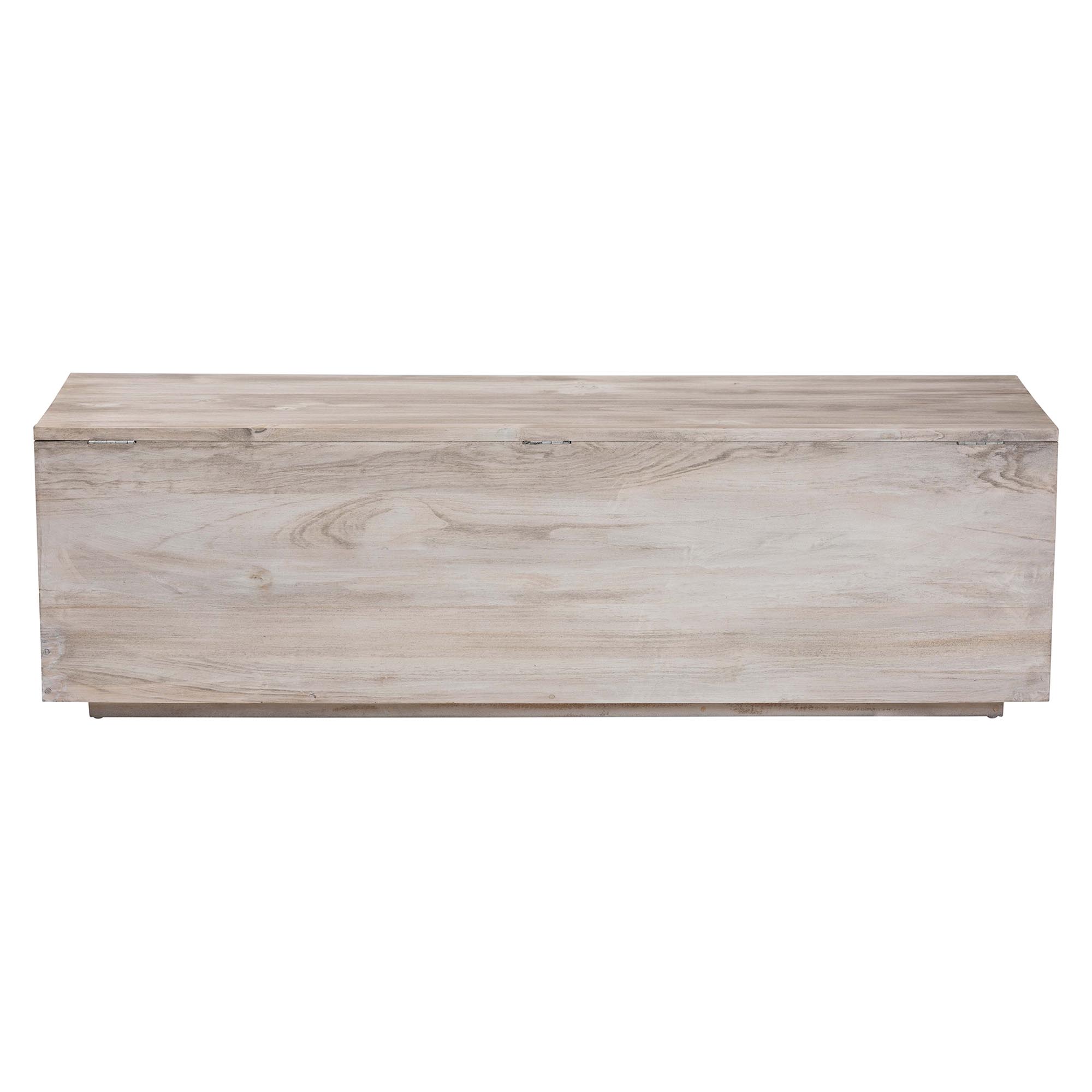 bali & pari Alvaro Wood Storage Trunk with Hinged Lid - Rectangular Blanket Chest and Bedroom Bench with Spacious Interior, Modern Farmhouse Storage Furniture for Entryway, Bedroom, or Living Room