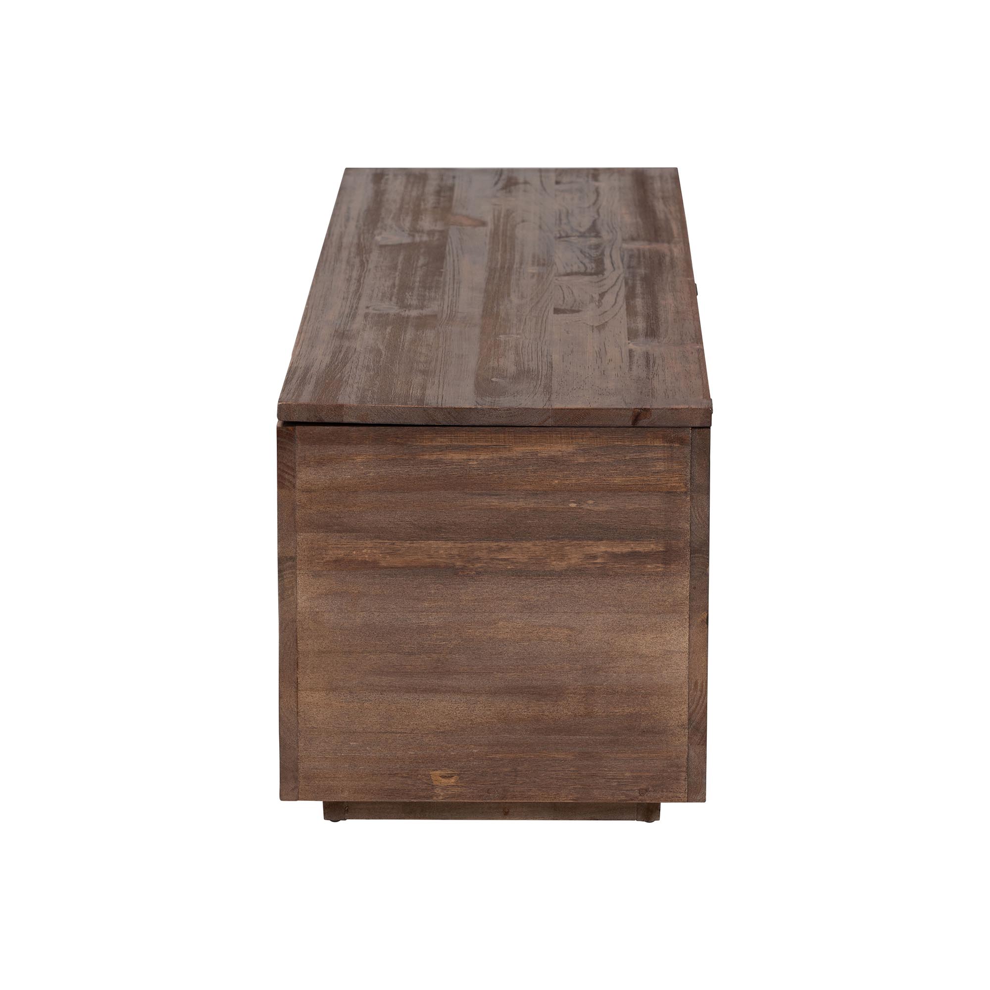 bali & pari Alfonso Wood Storage Trunk with Hinged Lid - Rectangular Blanket Chest and Bedroom Bench with Spacious Interior, Modern Farmhouse Storage Furniture for Entryway, Bedroom, or Living Room