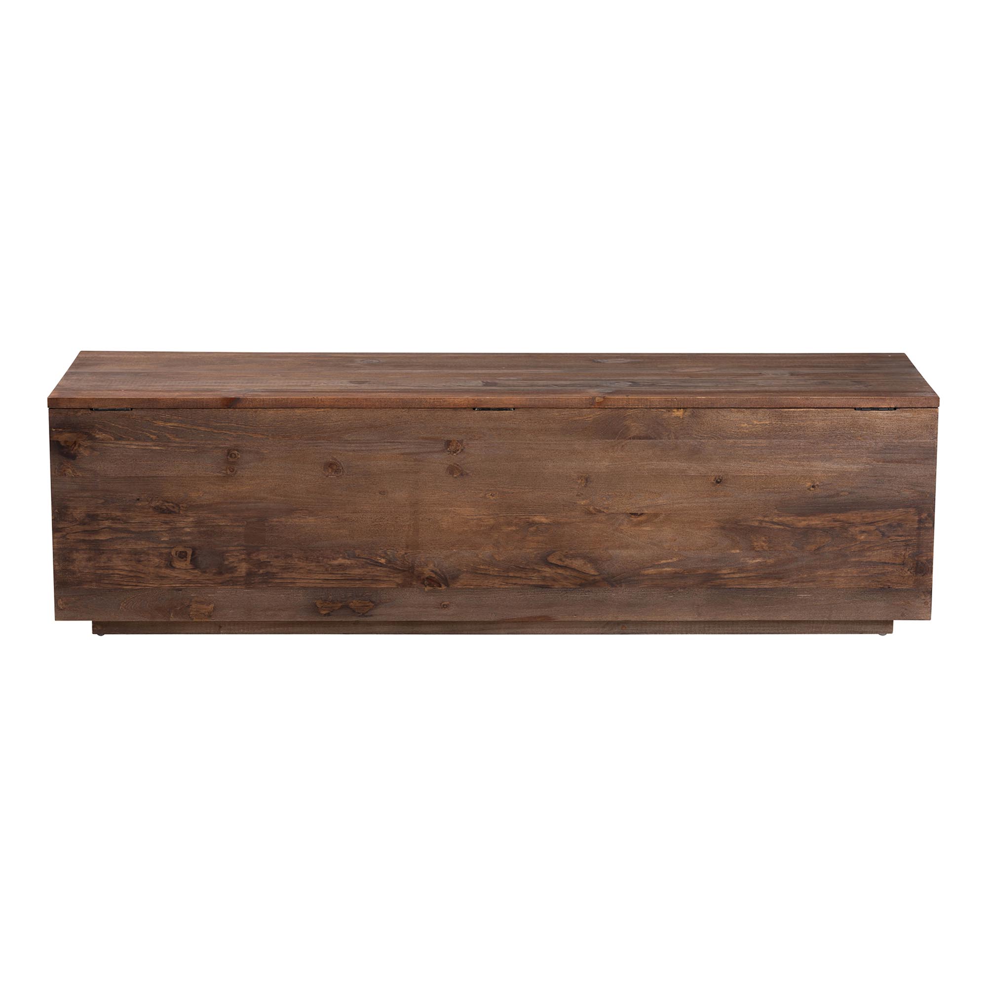 bali & pari Alfonso Wood Storage Trunk with Hinged Lid - Rectangular Blanket Chest and Bedroom Bench with Spacious Interior, Modern Farmhouse Storage Furniture for Entryway, Bedroom, or Living Room