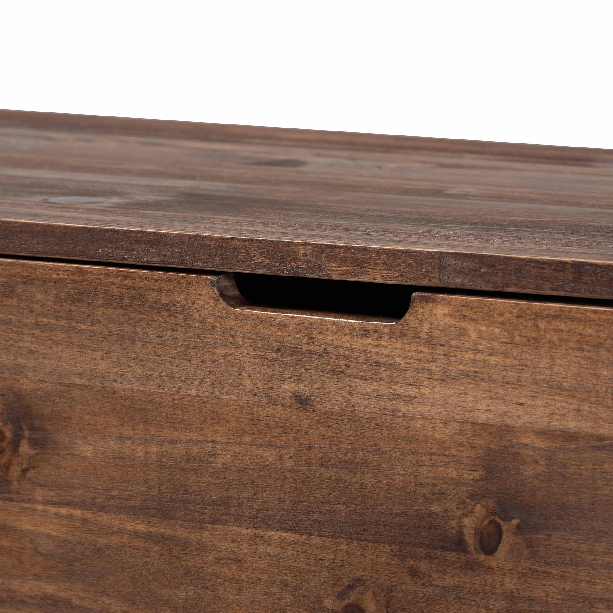 bali & pari Alfonso Wood Storage Trunk with Hinged Lid - Rectangular Blanket Chest and Bedroom Bench with Spacious Interior, Modern Farmhouse Storage Furniture for Entryway, Bedroom, or Living Room