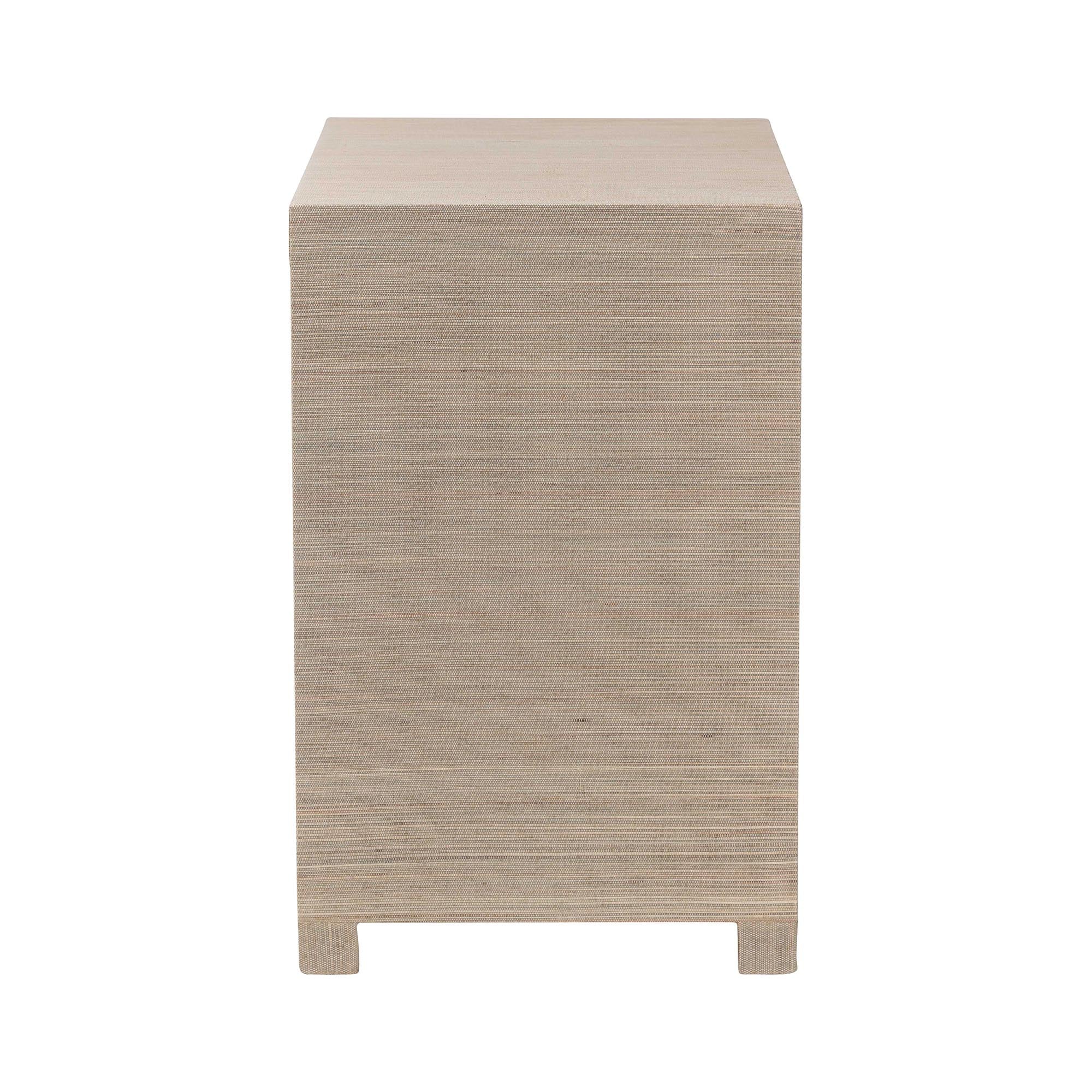 bali & pari Halen Natural Grasscloth Storage Cabinet - Two-Door Console Storage Solution with Gold Ring Pulls, Modern Coastal Organizer for Entryway, Living Room or Bedroom