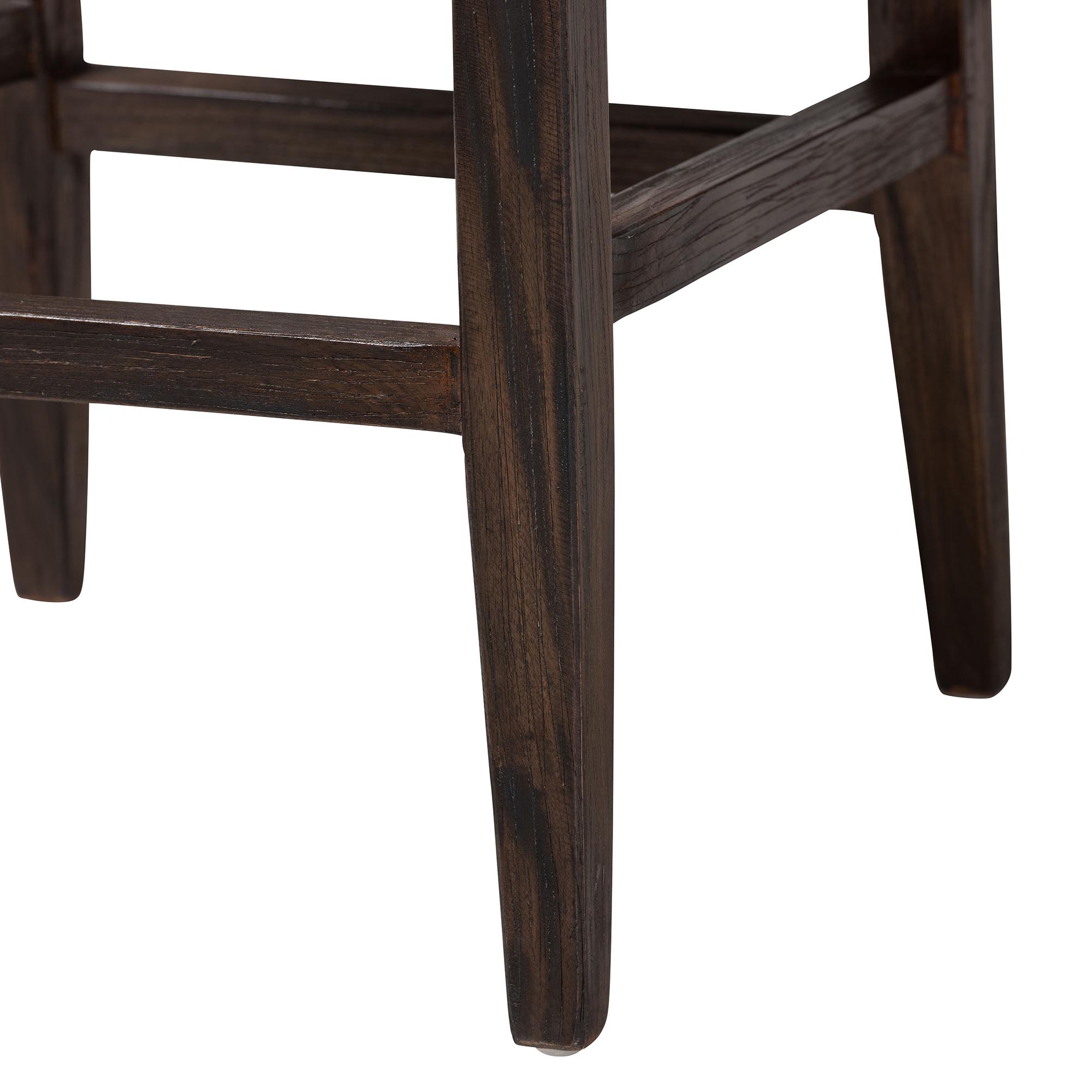 bali & pari Fatima Natural Rattan Counter Stool with Cushion - Handwoven Wicker Stool with Basketweave Back and Seat, Coastal Boho Seating for Kitchen or Dining Area