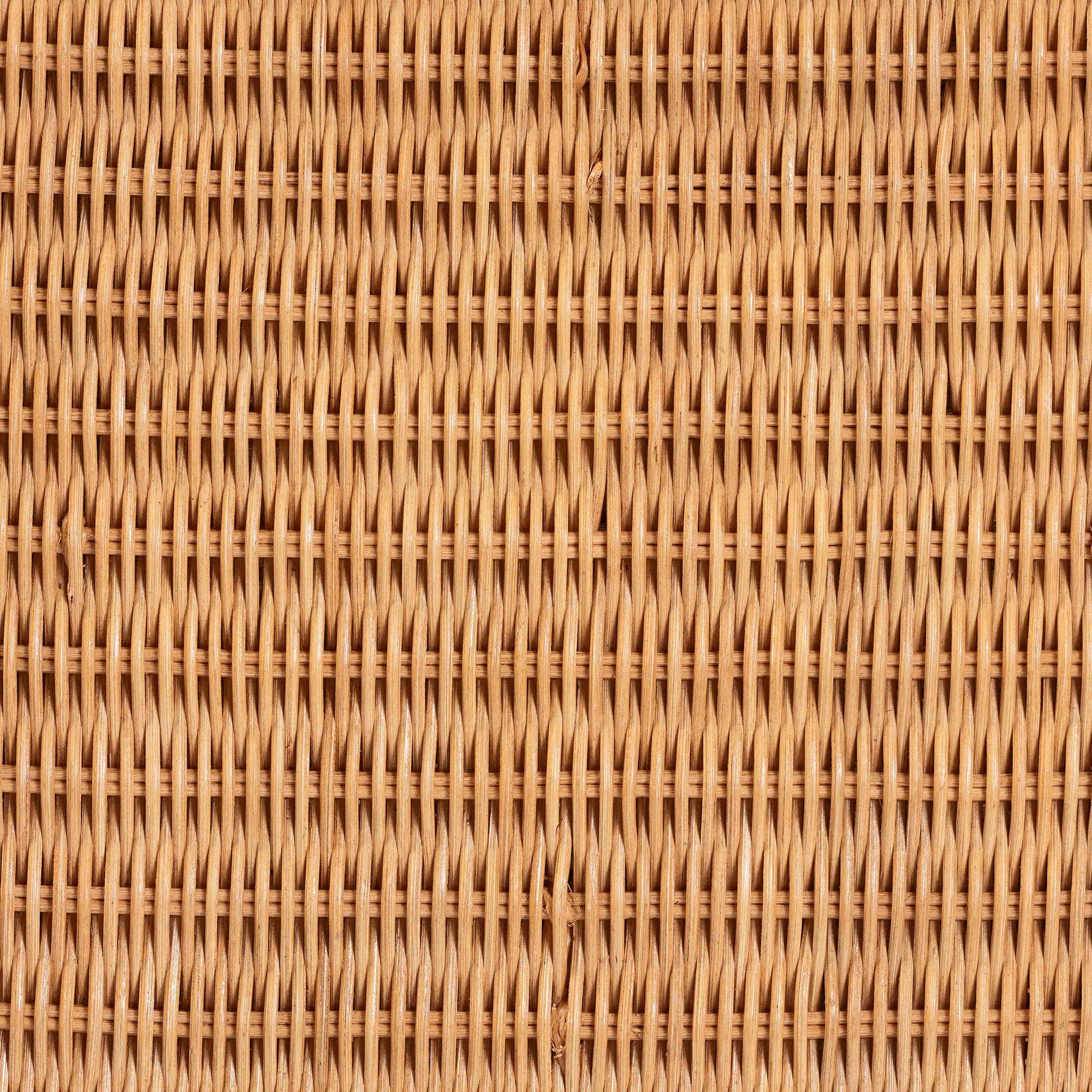 bali & pari Ayleen Natural Rattan Basket with Scalloped Lid - Handwoven Wicker Storage Box, Boho Coastal Home Decor, Medium