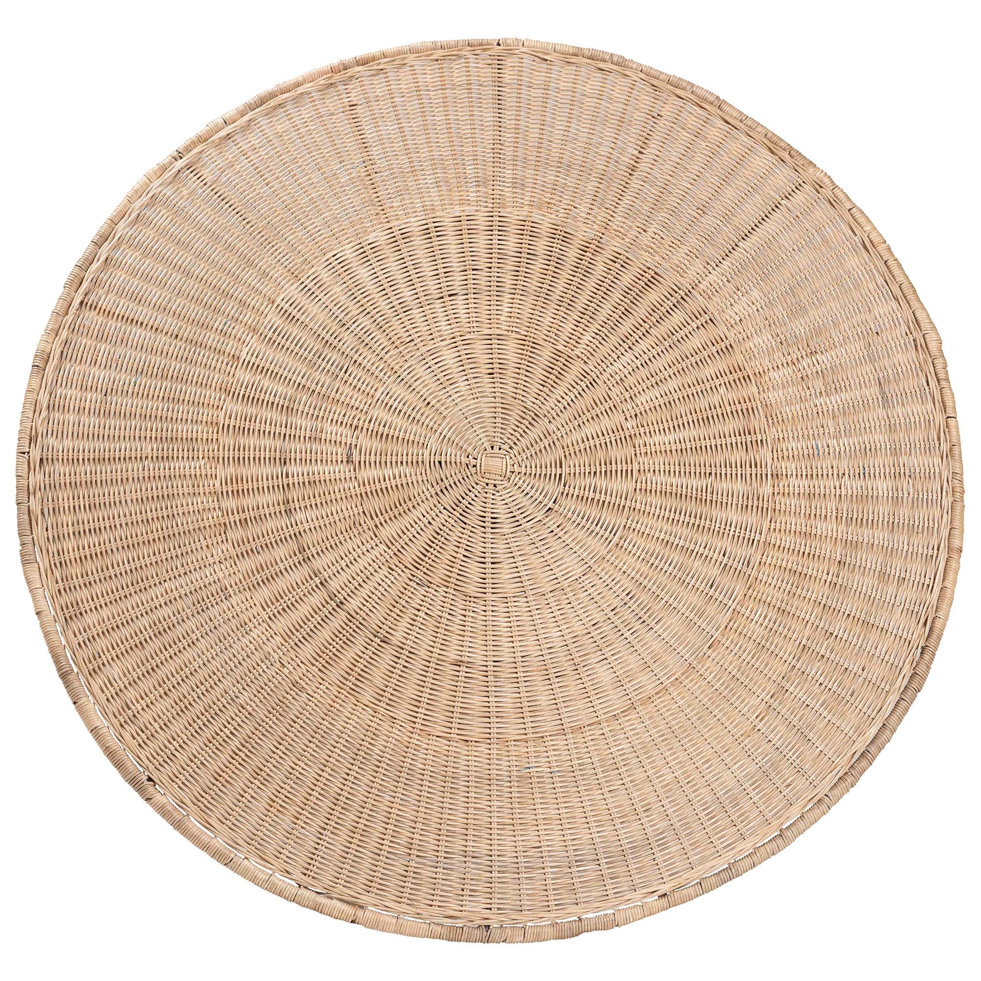 bali & pari Natala Rattan Dining Table - Handwoven Wicker Tulip Table, Pedestal Frame Centerpiece for Dining Room or Kitchen