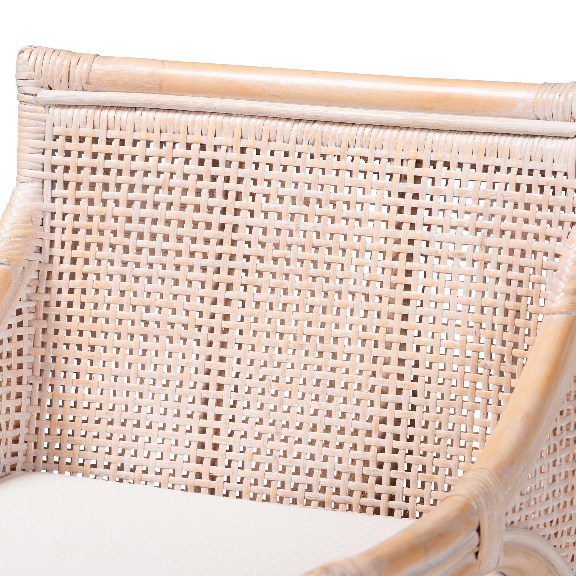 bali & pari Allen Natural Rattan Counter Stool - Handwoven Wicker Stool with Lattice Back and Removable Cushion, Counter Height Seating for Kitchen Island or Lounge
