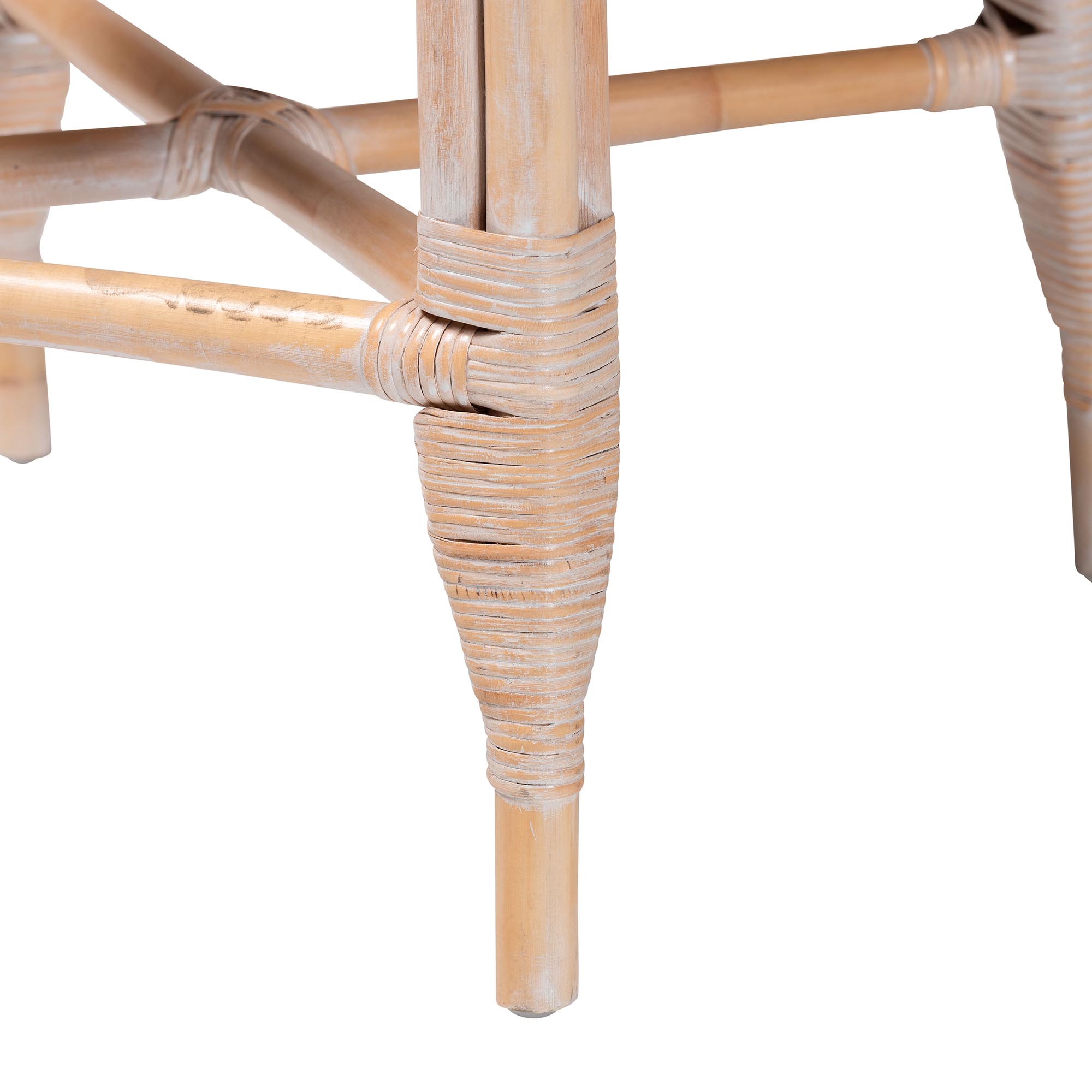 bali & pari Allen Natural Rattan Counter Stool - Handwoven Wicker Stool with Lattice Back and Removable Cushion, Counter Height Seating for Kitchen Island or Lounge