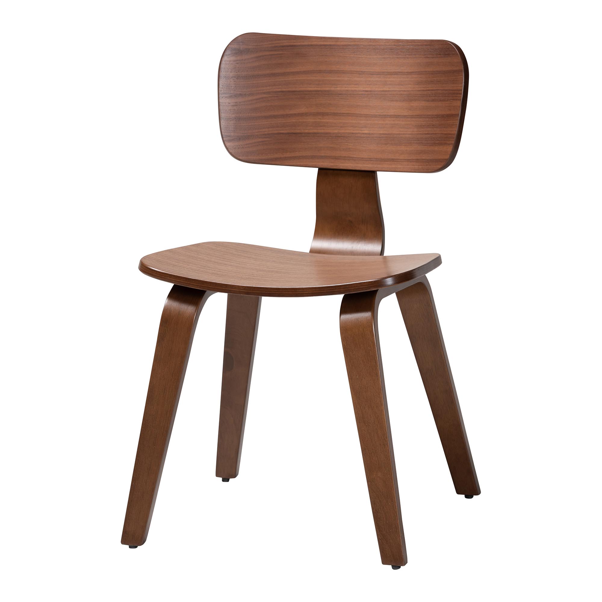 Baxton Studio Billie Wood 5-Piece Dining Set - Bentwood Frame Table with Matching Chairs, Mid-Century Style Set for Dining Room or Kitchen