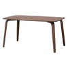 Baxton Studio Billie Wood Dining Table - Bentwood Leg Table with Rectangular Top, Mid-Century Style Centerpiece Seats 4-6 in Kitchen or Dining Room