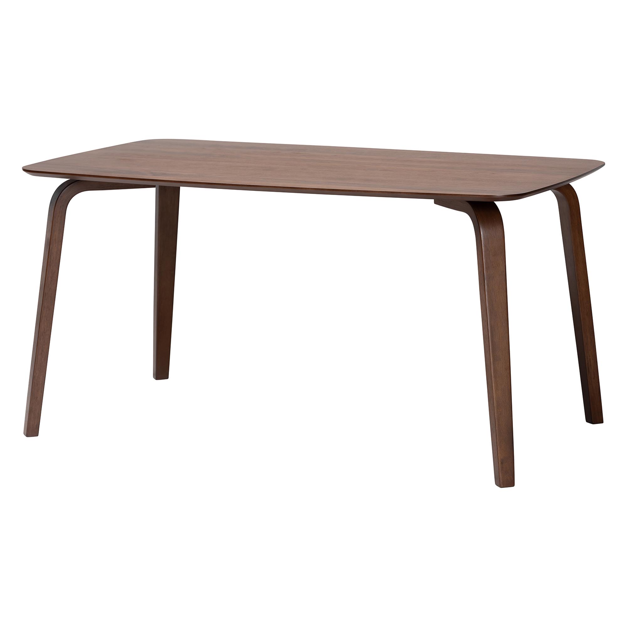 Baxton Studio Fremont Wood 5-Piece Dining Set - Mid-Century Modern Table with Matching Chairs for Dining Room or Kitchen