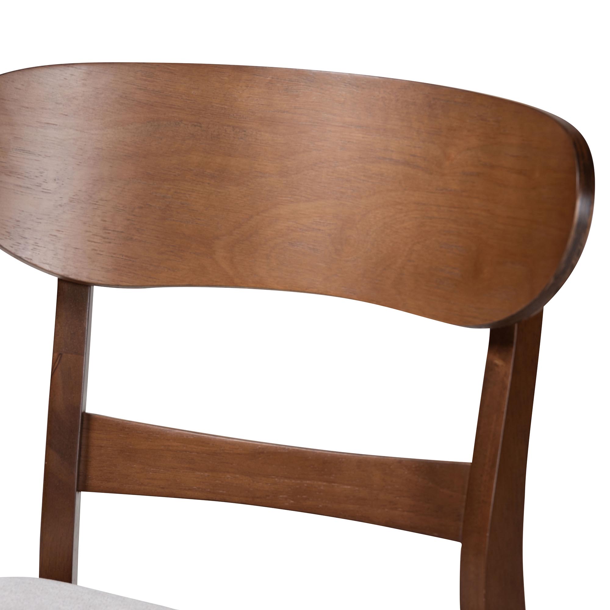 Baxton Studio Fremont Wood 5-Piece Dining Set - Mid-Century Modern Table with Matching Chairs for Dining Room or Kitchen