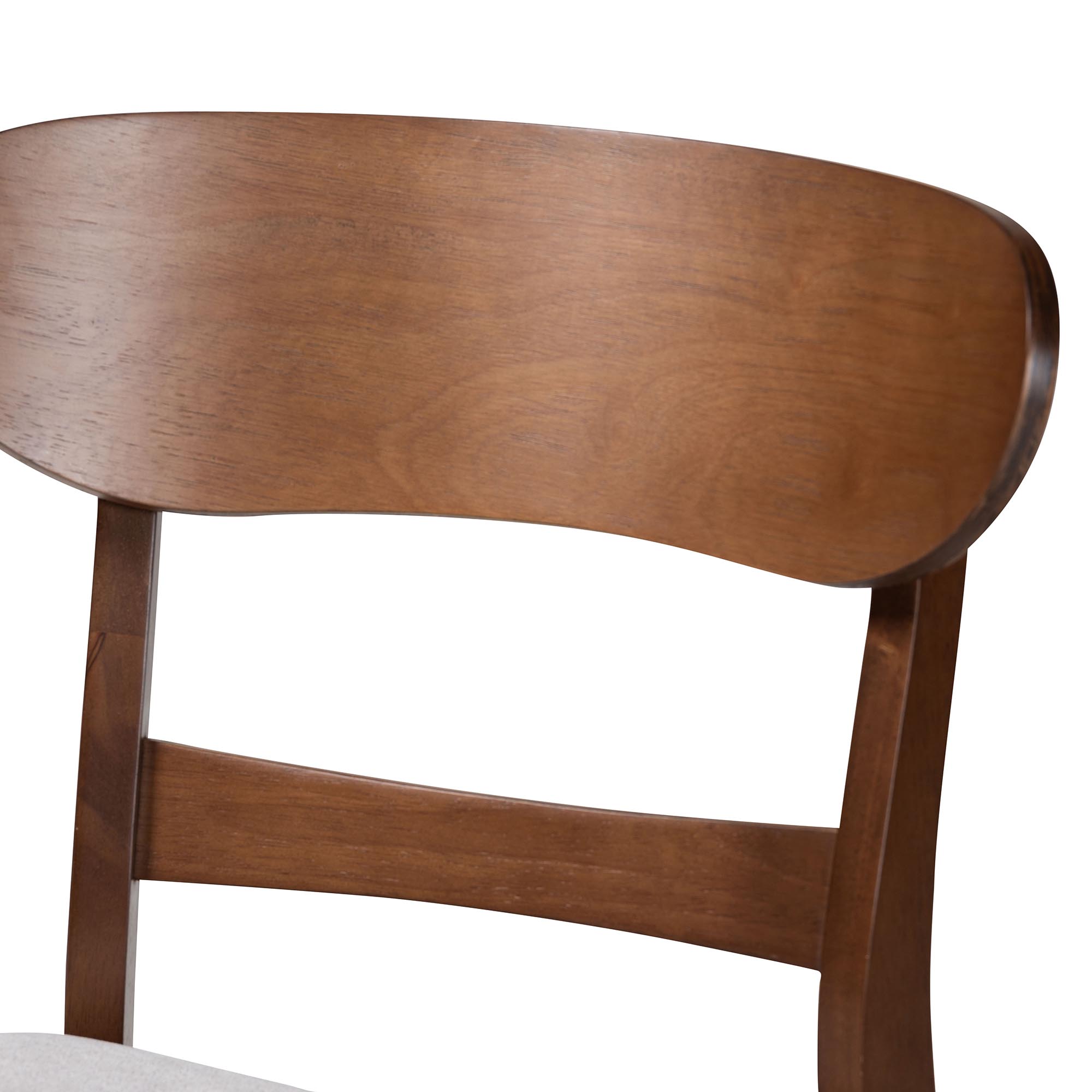 Baxton Studio Reva Wood 5-Piece Dining Set - Mid-Century Modern Table with Matching Chairs for Dining Room or Kitchen